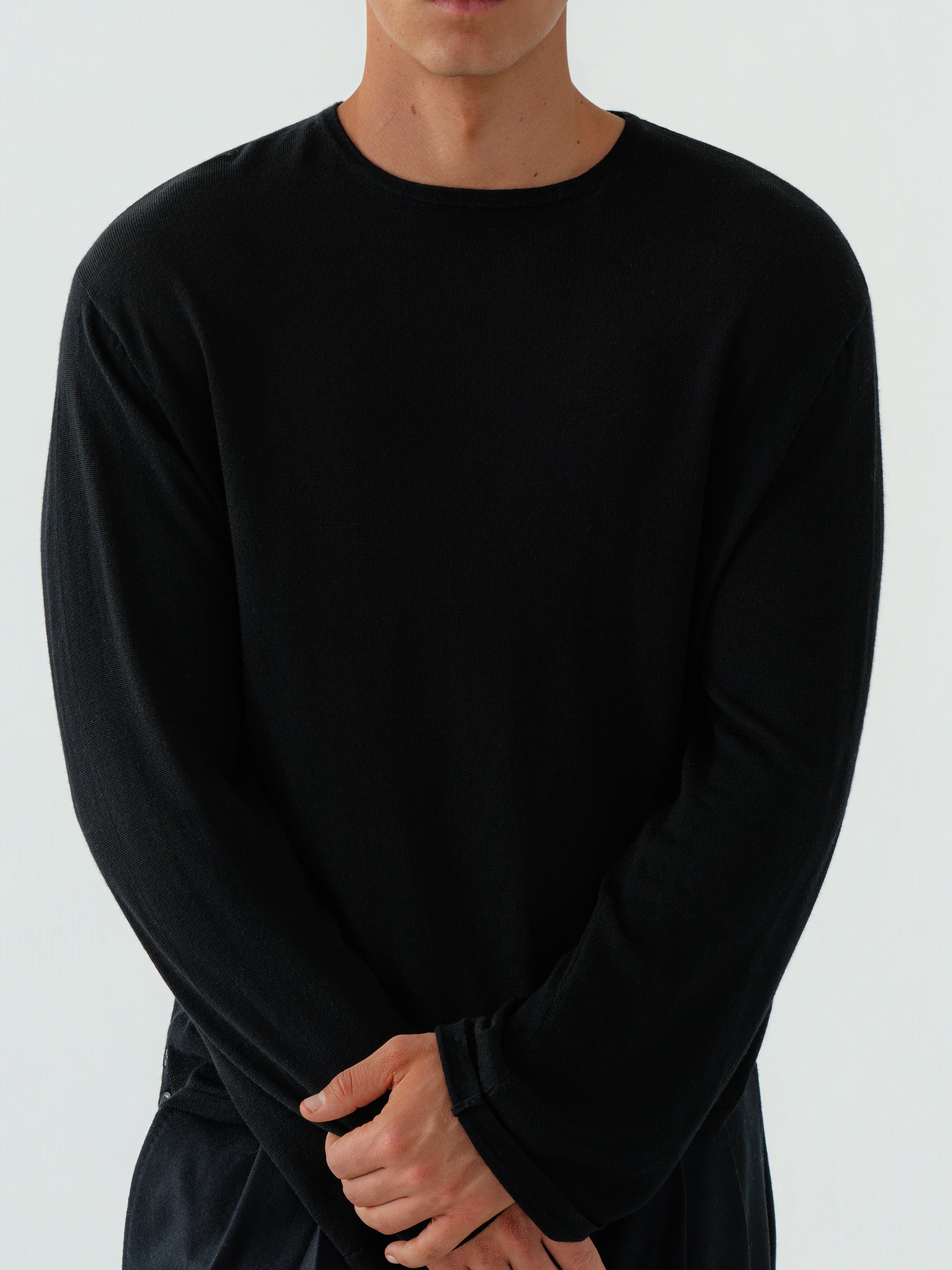 Black Wool 1-Ply Thermal