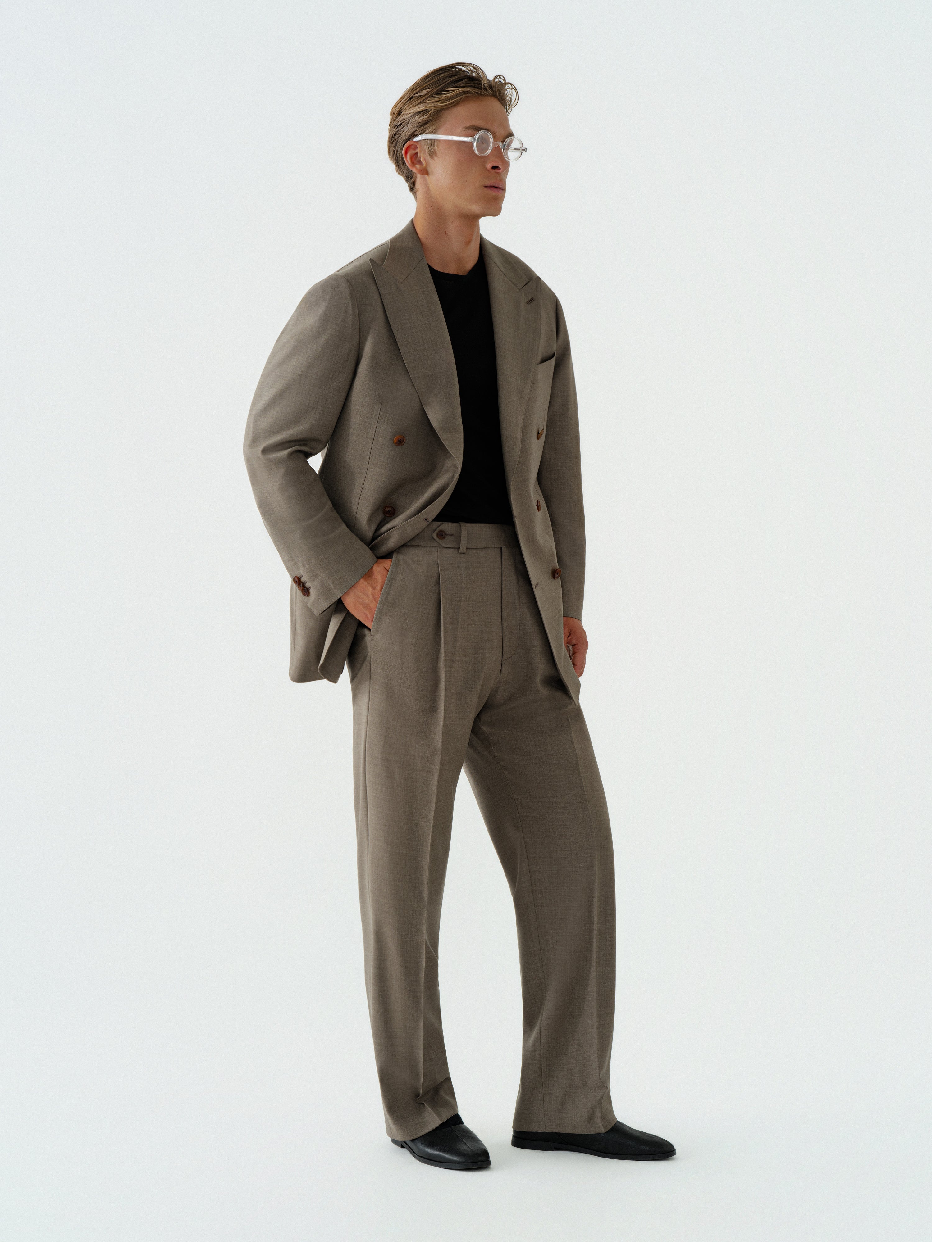Taupe Wool Suit