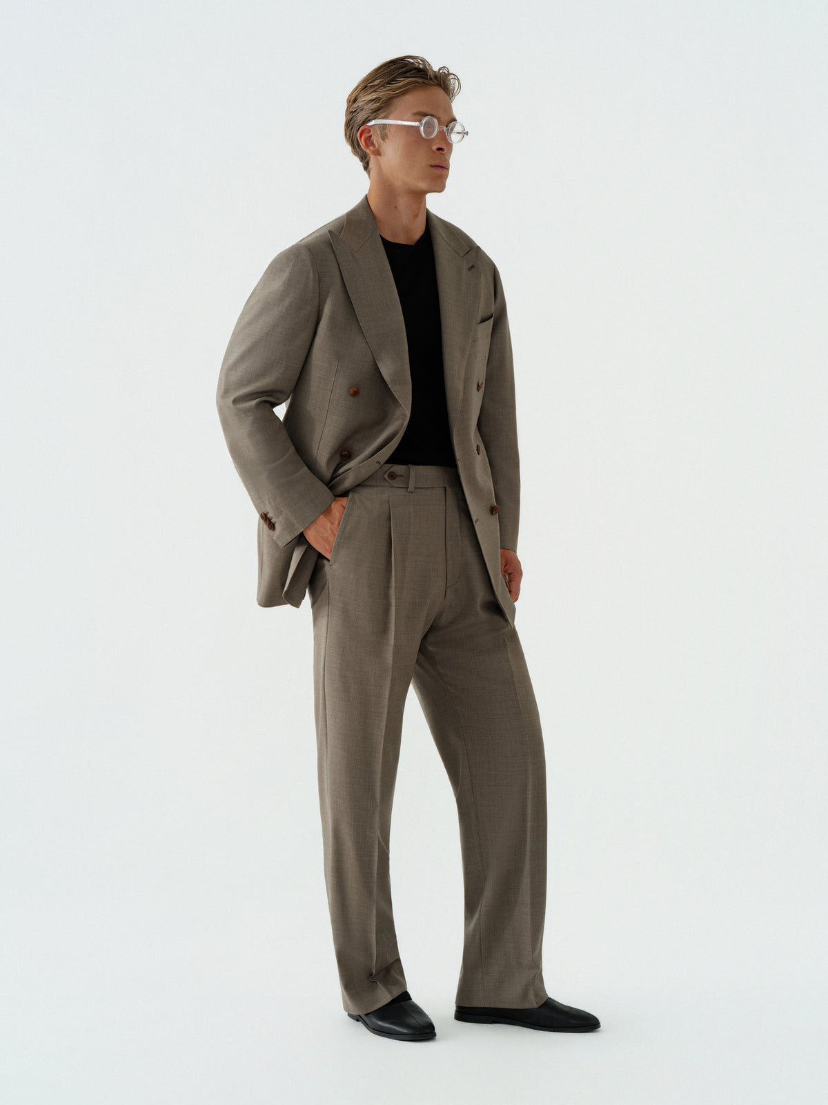 Taupe Wool Suit