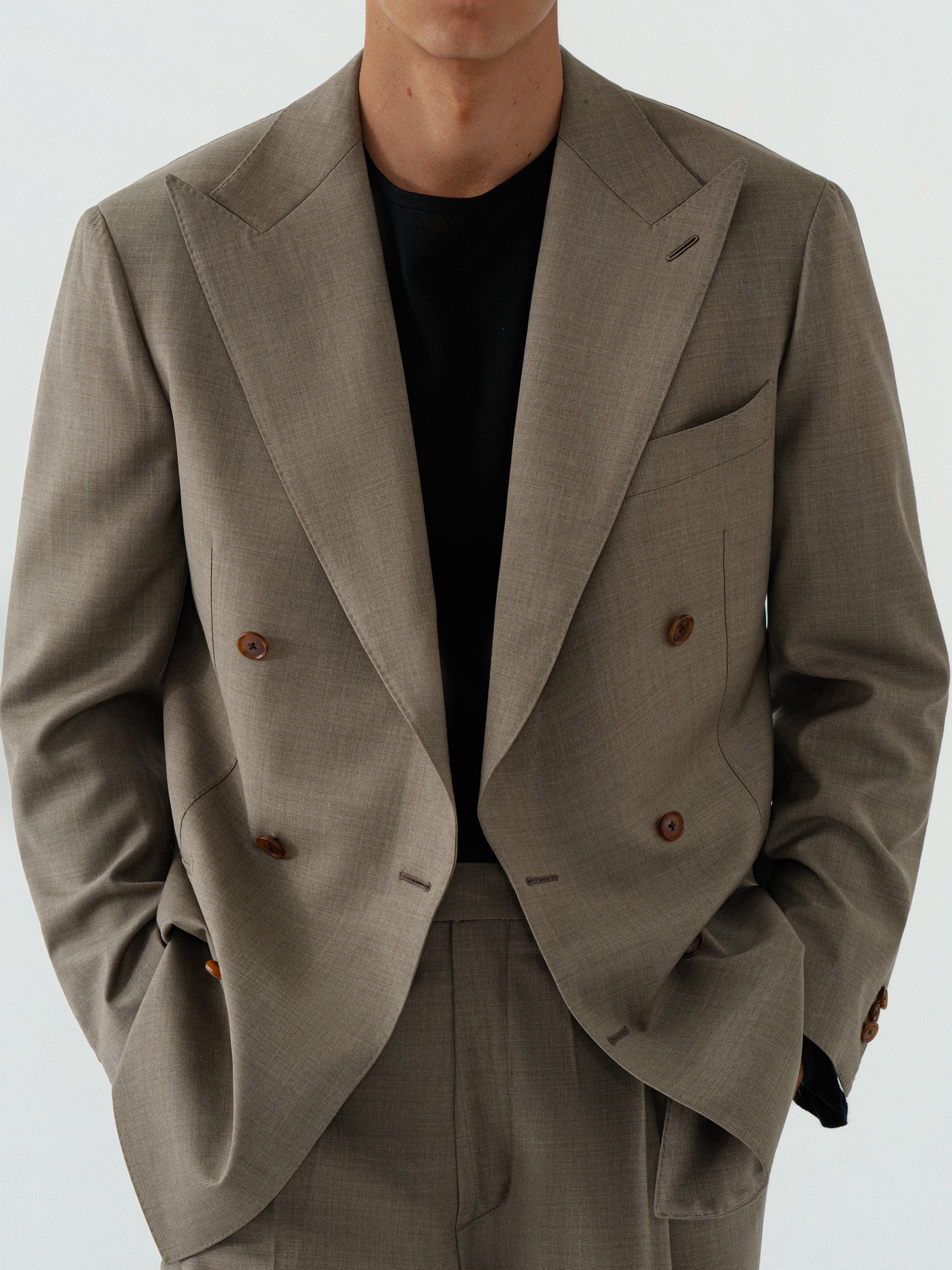 Taupe Wool Suit