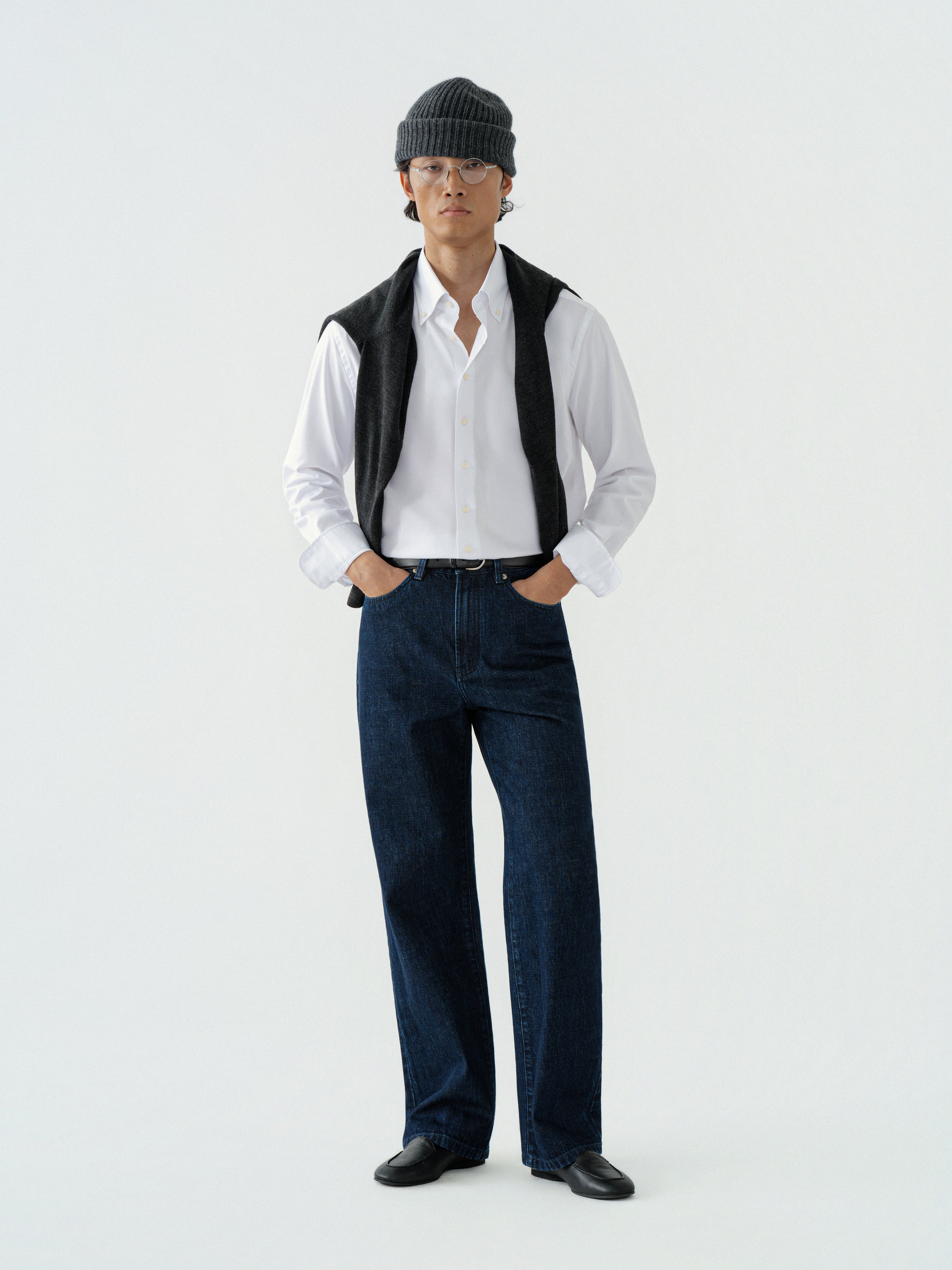White Oxford Button-Down Shirt