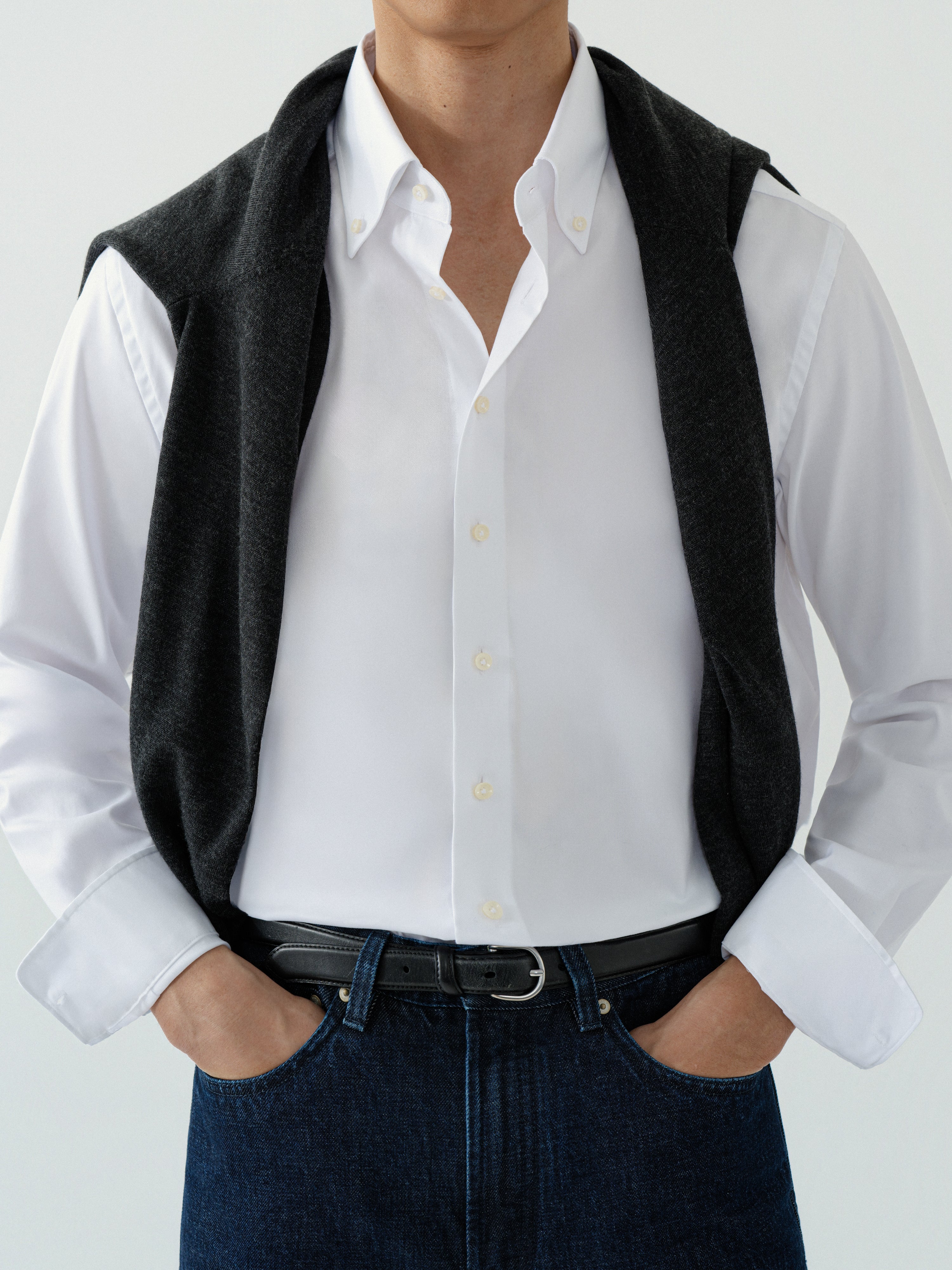 White Oxford Button-Down Shirt