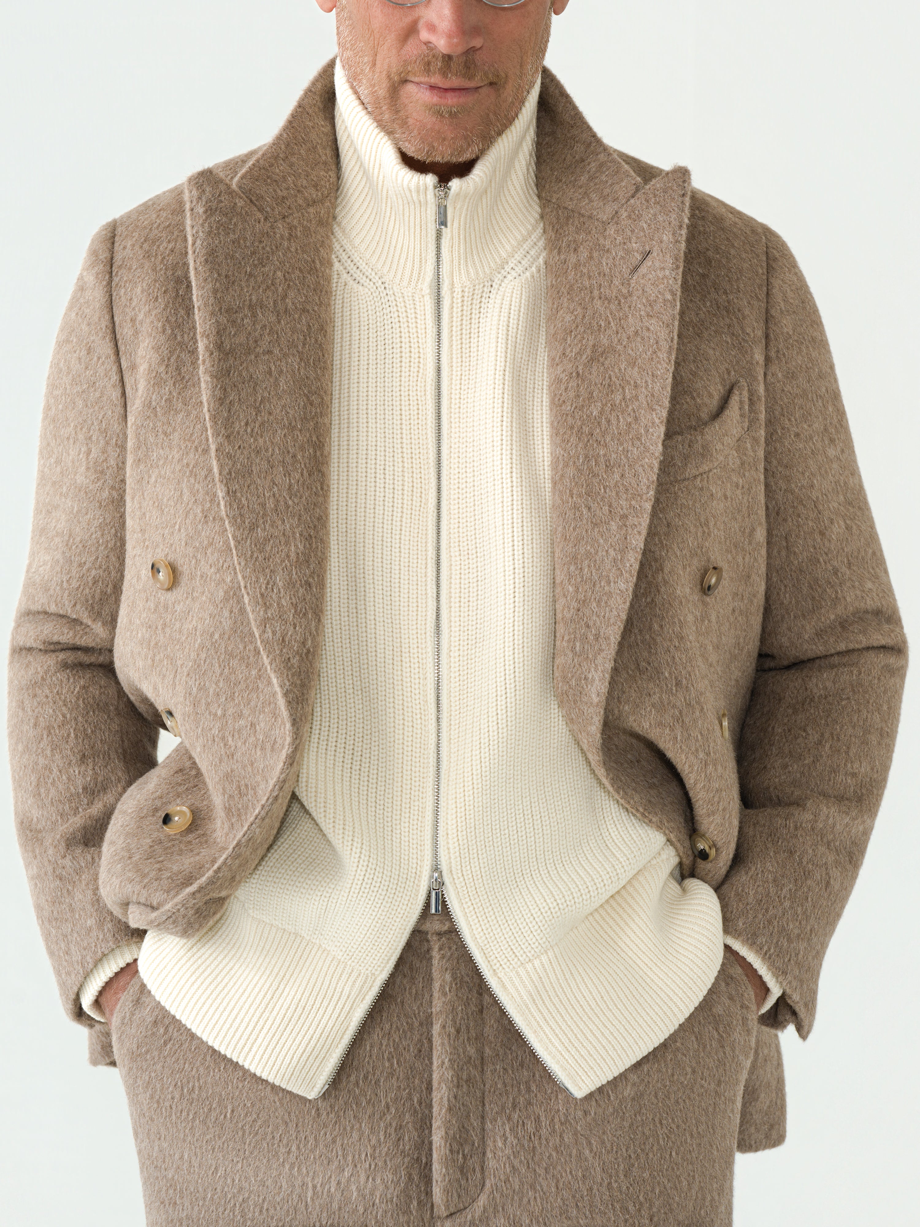 Taupe Alpaca Suit (Casual Fit)