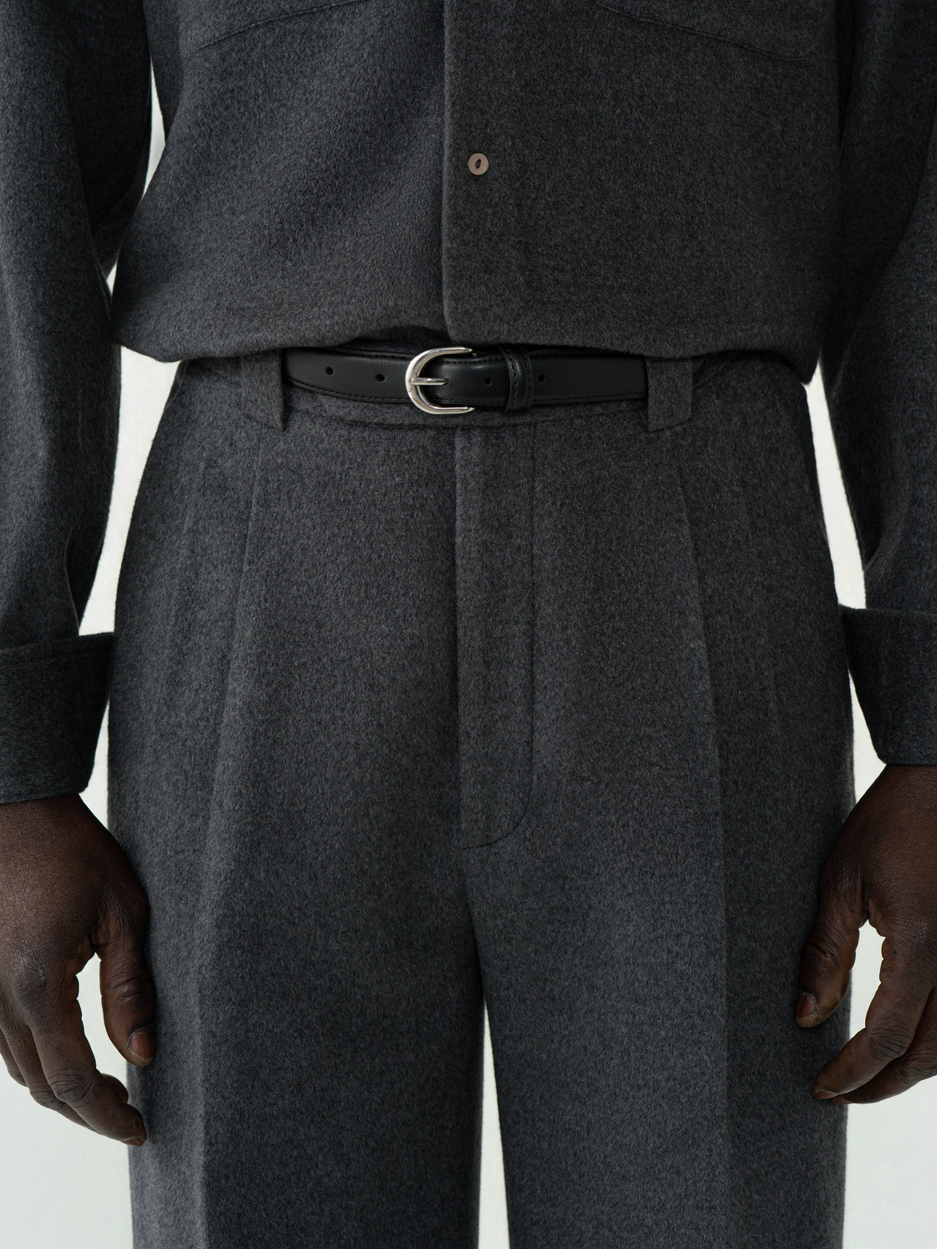 Heather Grey Wool Cashmere Silk Suit (Casual Fit)