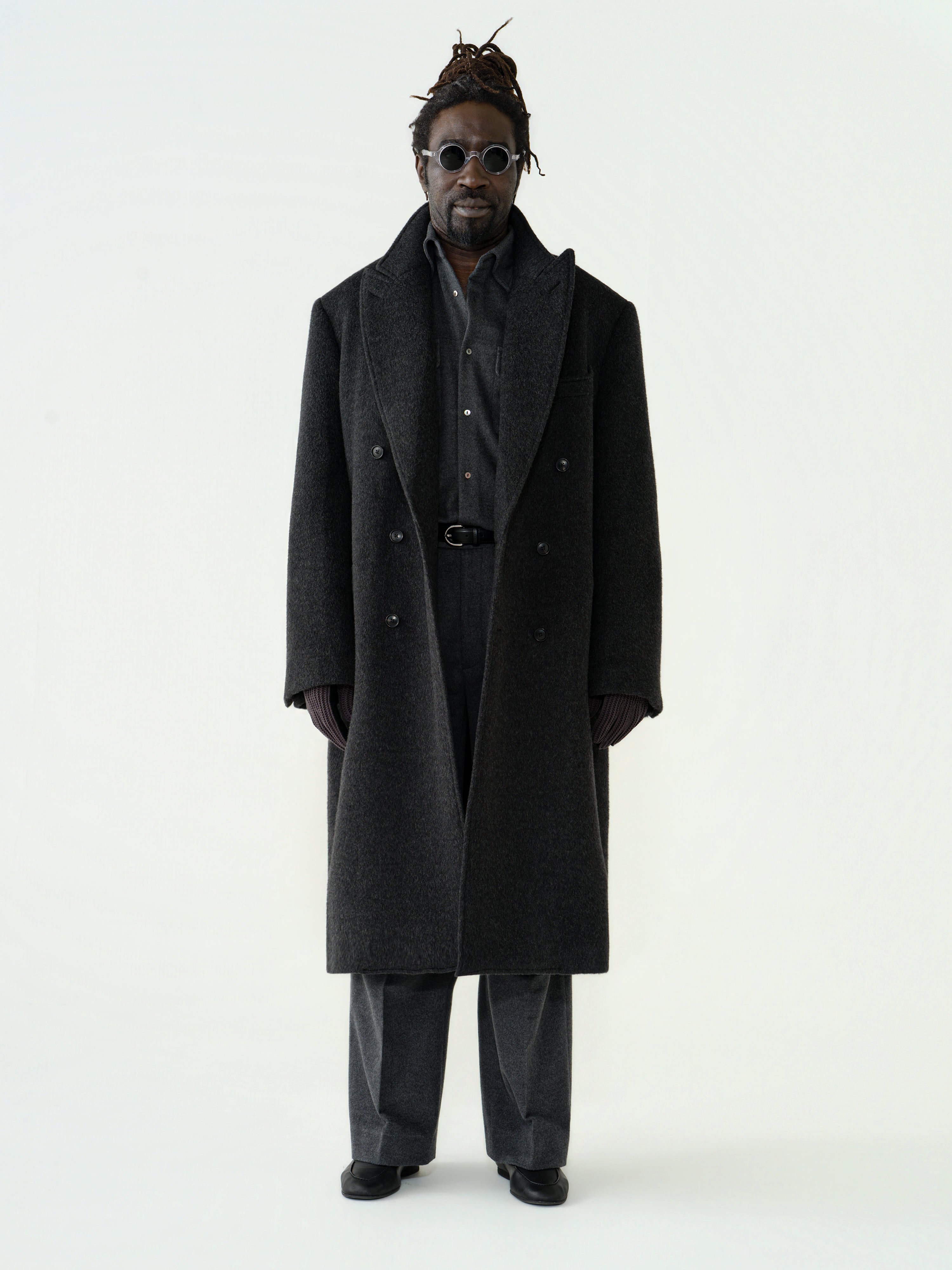 Charcoal Wool Camel Coat (Casual Fit)