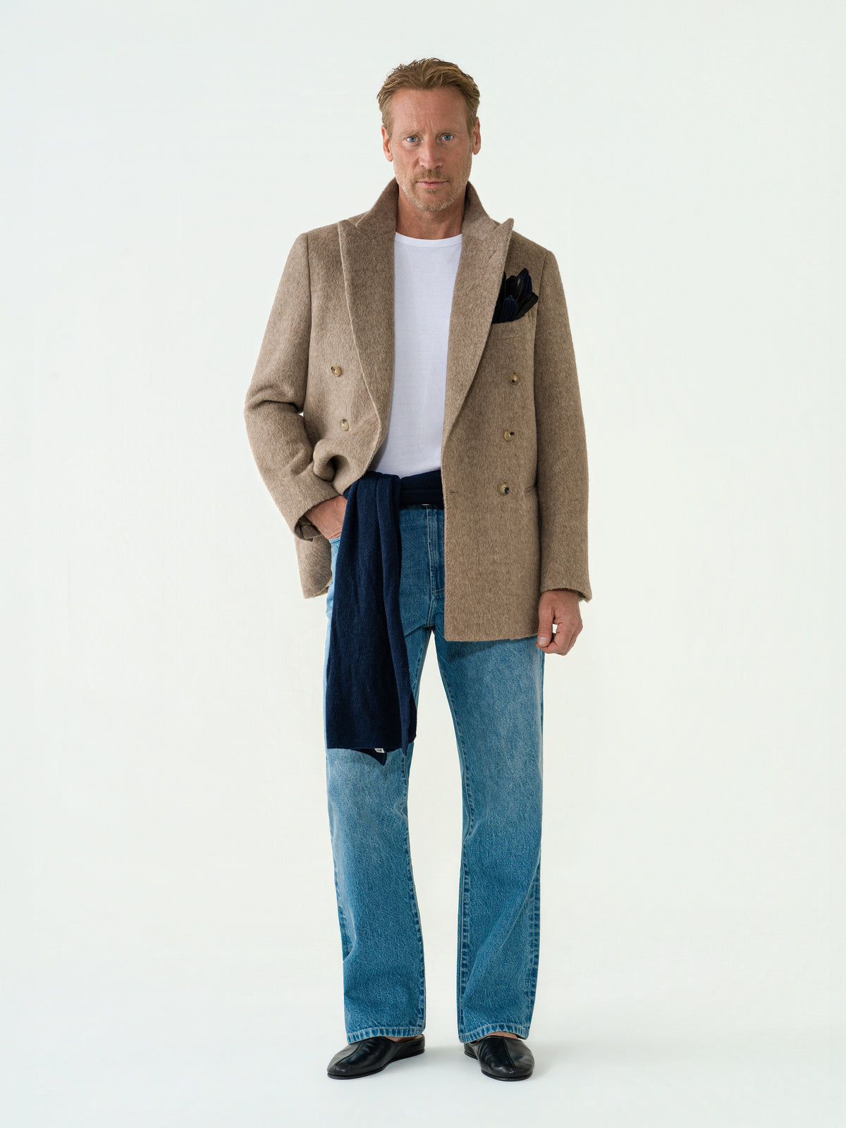 Taupe Alpaca Jacket (Casual Fit)