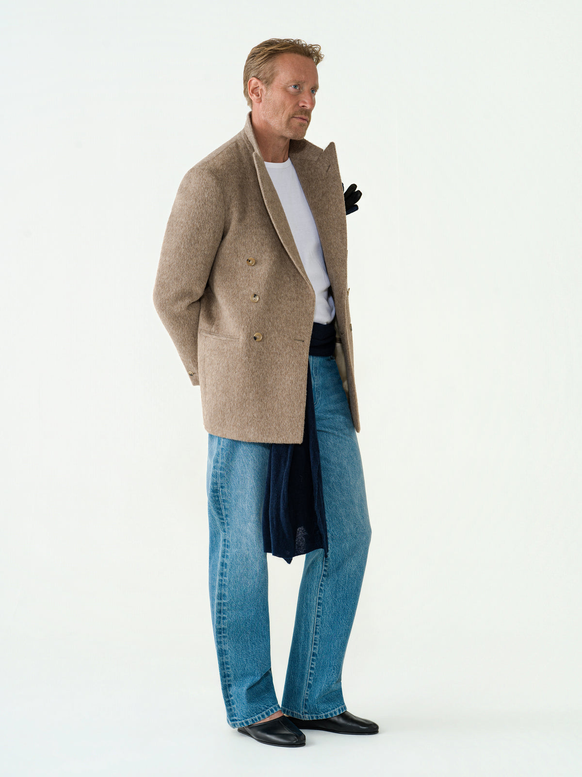 Taupe Alpaca Jacket (Casual Fit)