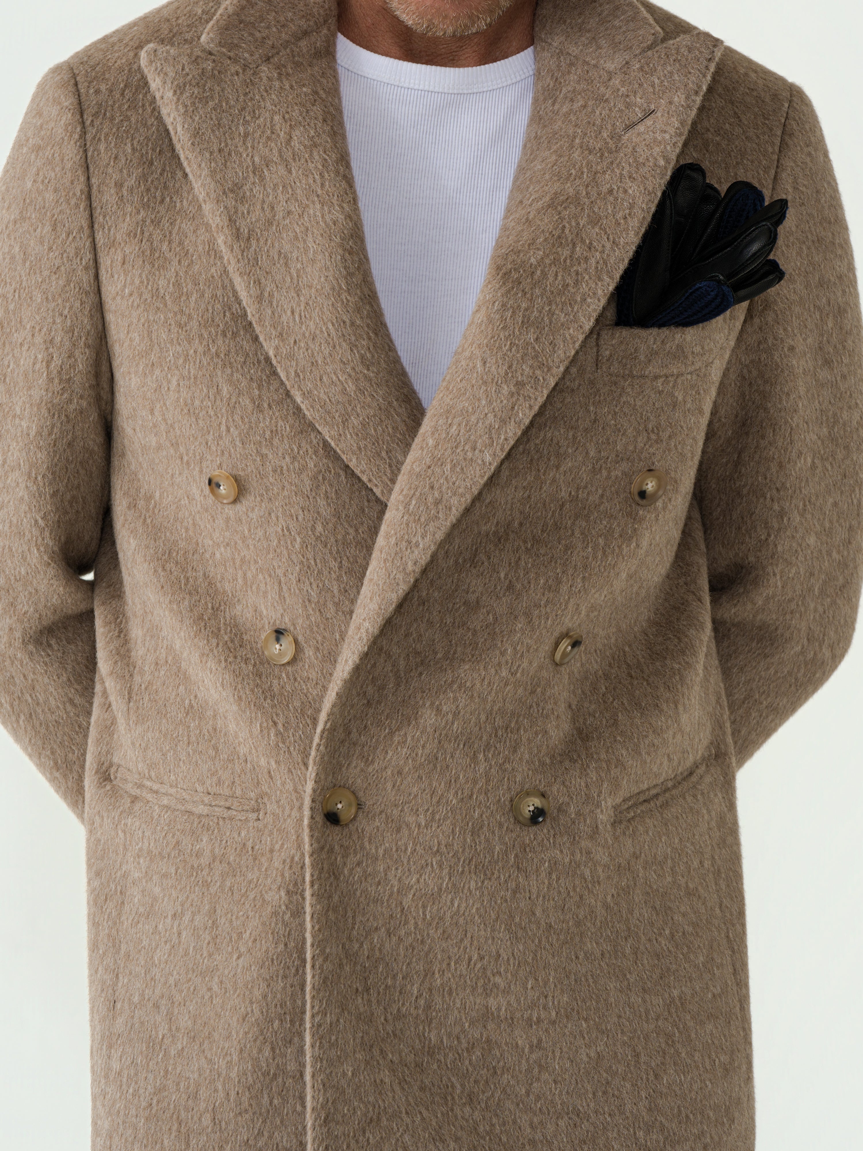 Taupe Alpaca Jacket (Casual Fit)