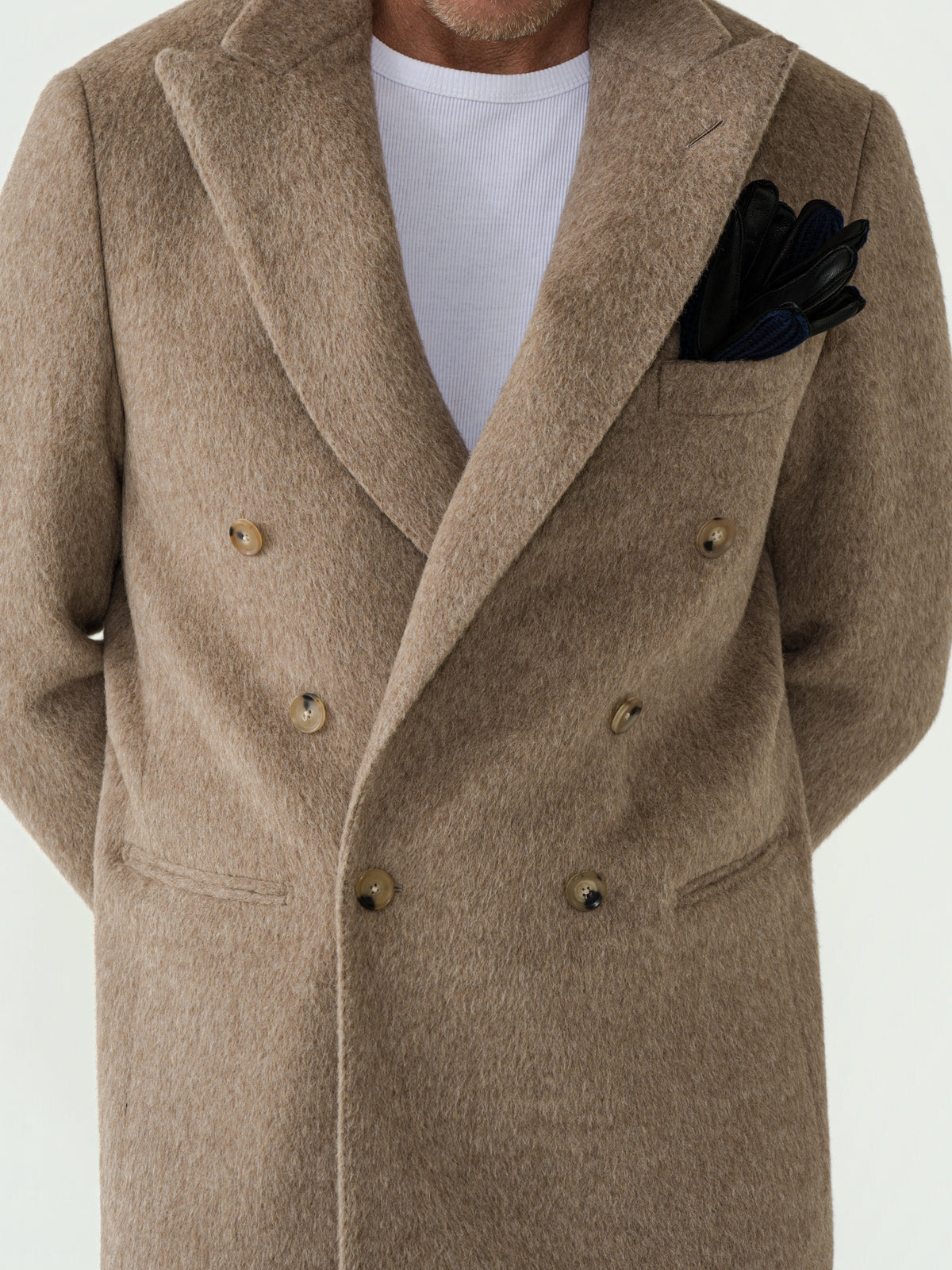 Taupe Alpaca Jacket (Casual Fit)