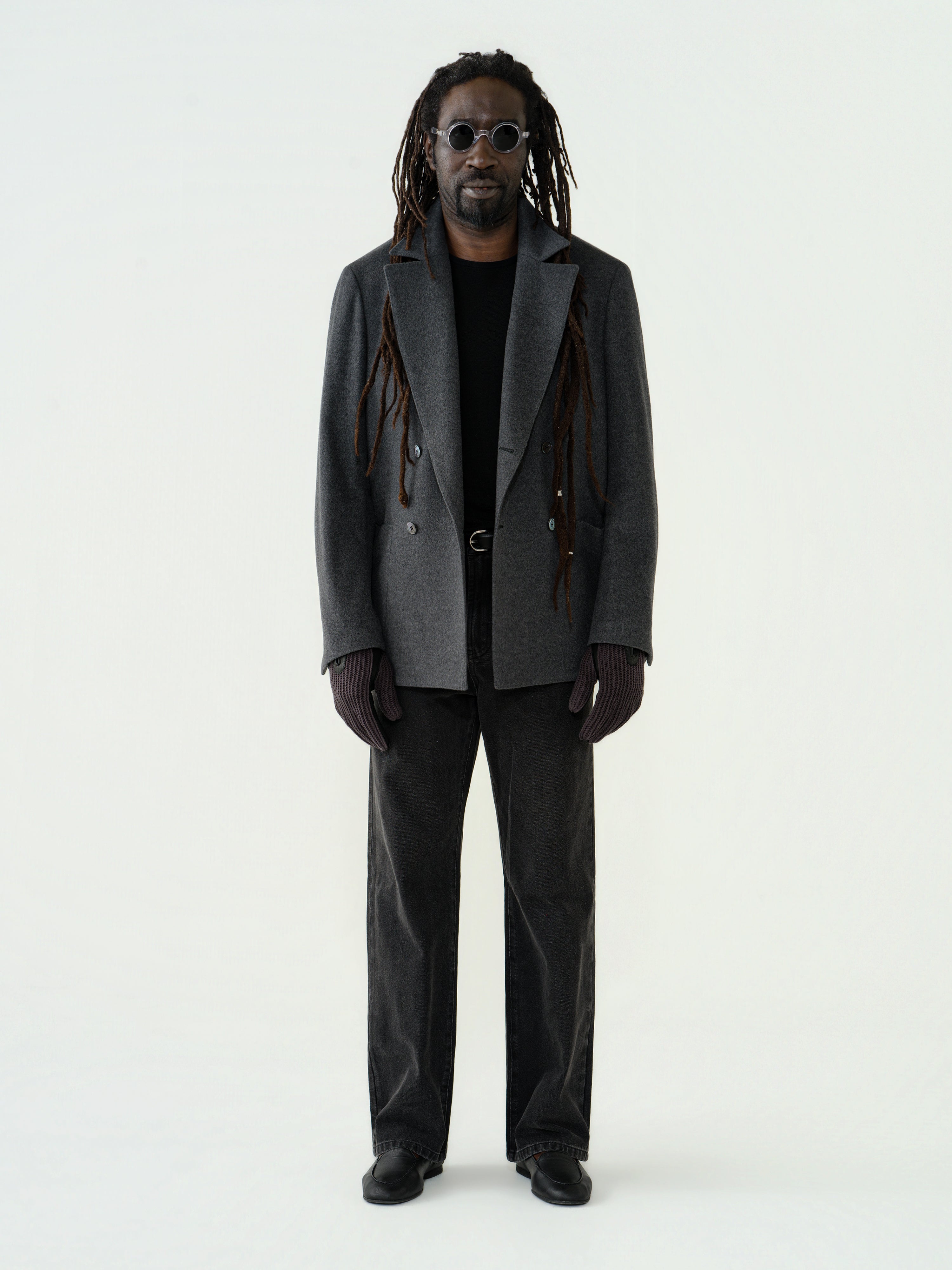 Heather Grey Wool Cashmere Silk Jacket (Casual Fit)