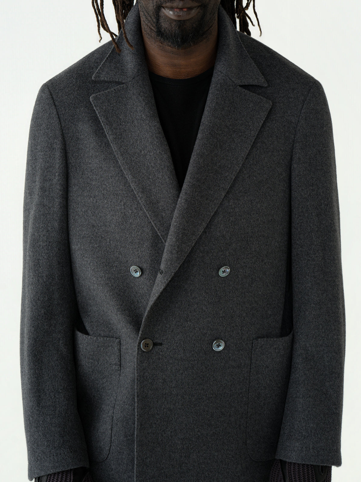Heather Grey Wool Cashmere Silk Jacket (Casual Fit)