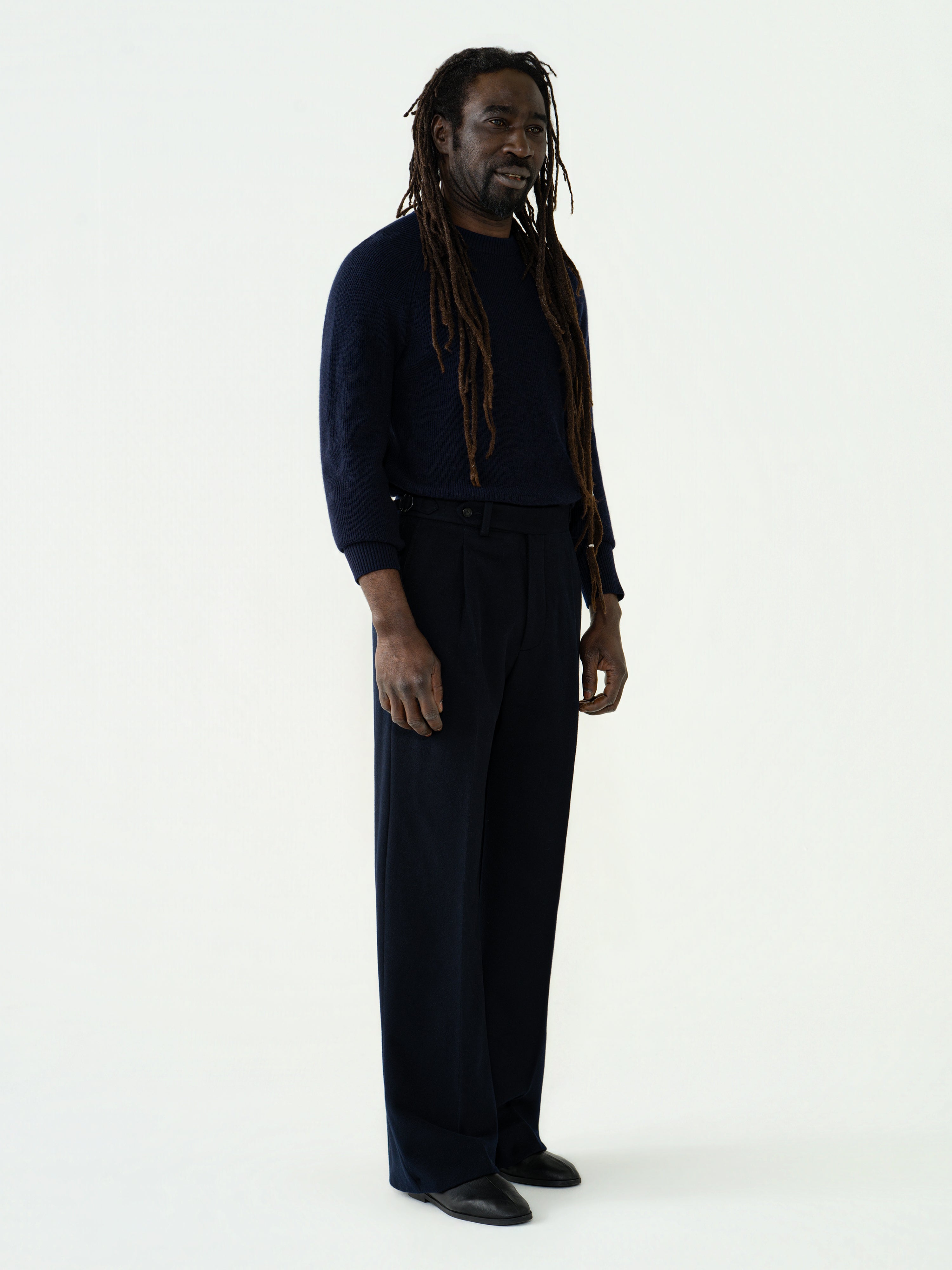 Navy Wool Cashmere Suit (Casual Fit)