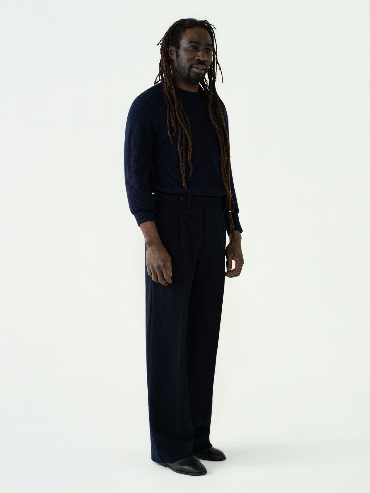 Navy Wool Cashmere Suit (Casual Fit)