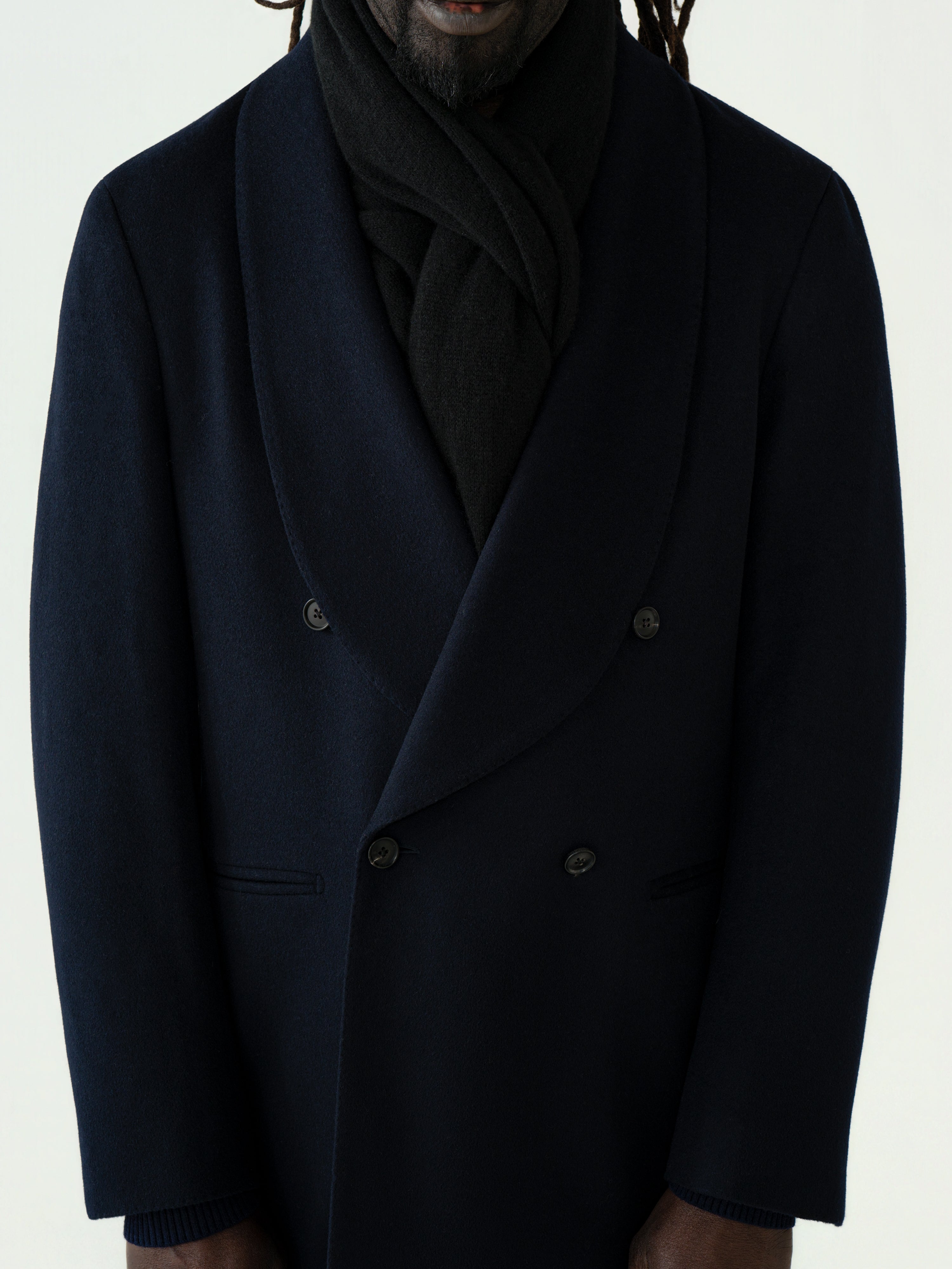 Navy Wool Cashmere Suit (Casual Fit)