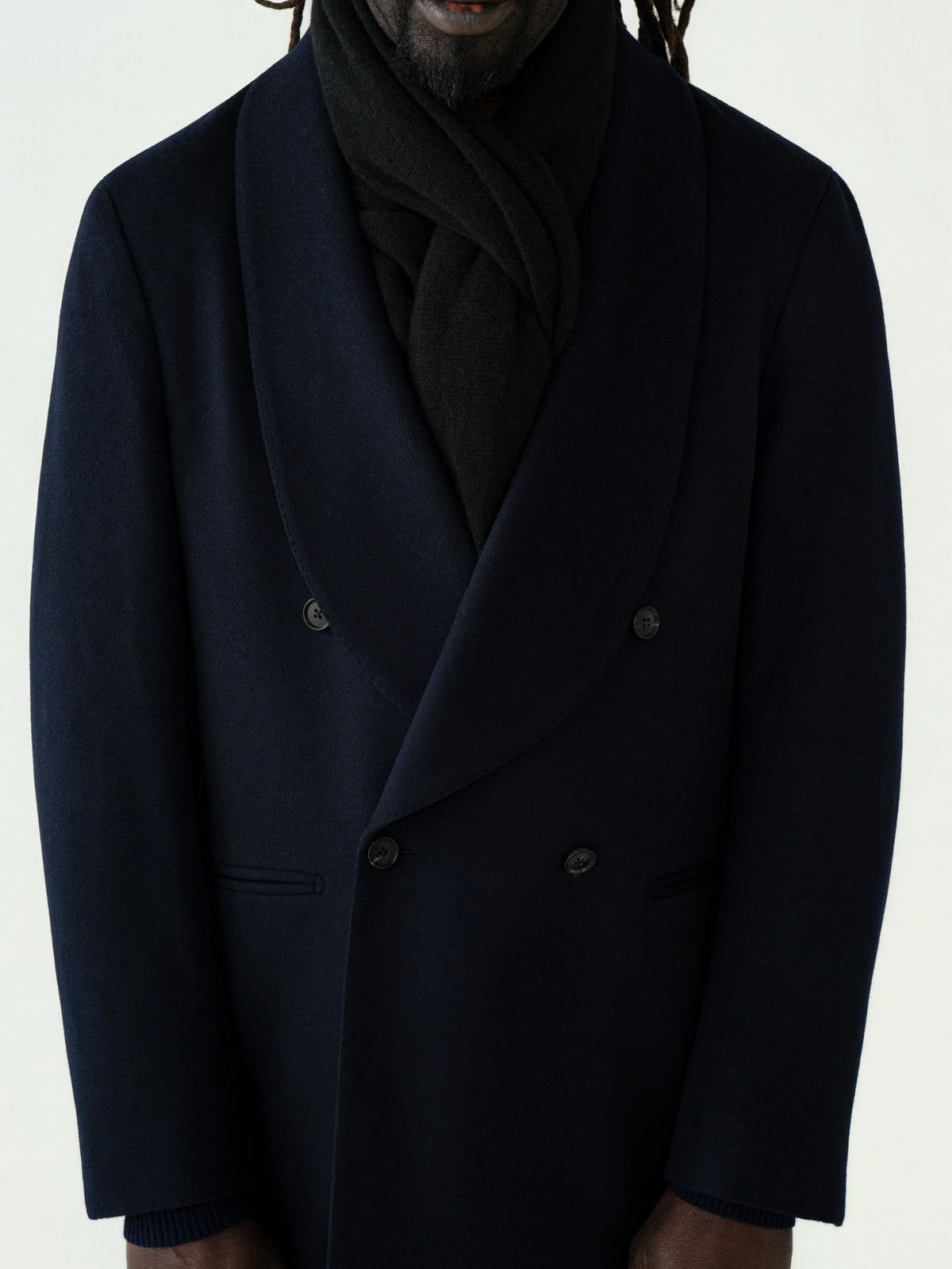 Navy Wool Cashmere Suit (Casual Fit)