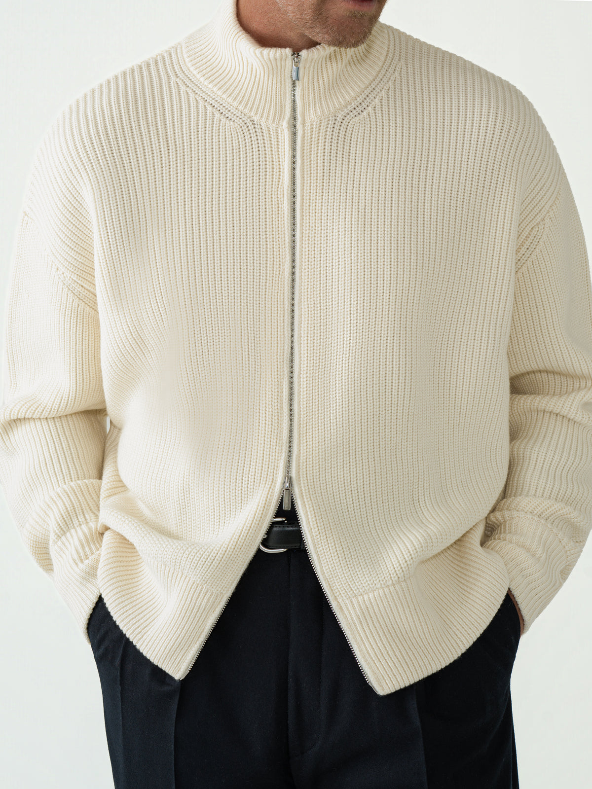 Ivory Wool Full Zip