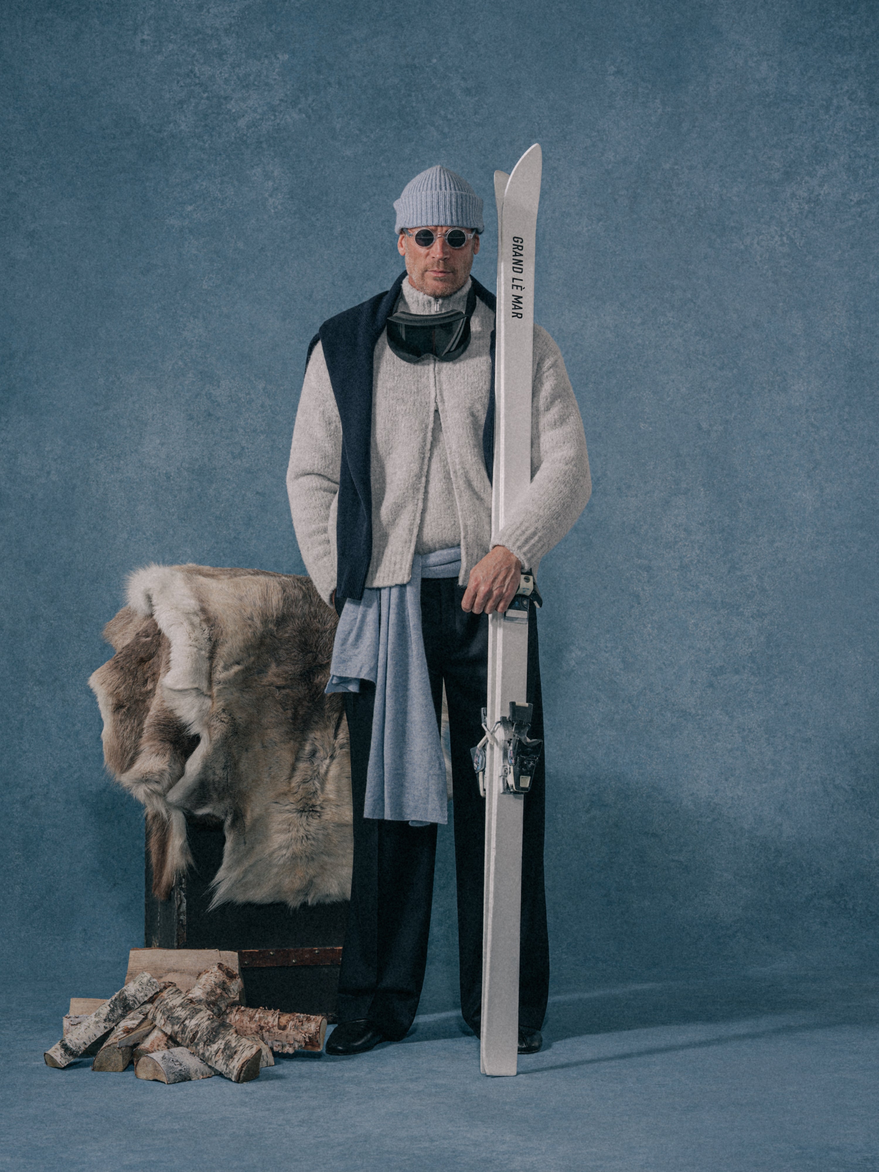 Icy Grey Bouclé Full Zip