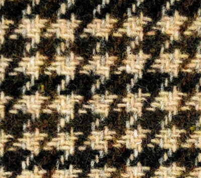 Beige & Brown Houndstooth Tweed