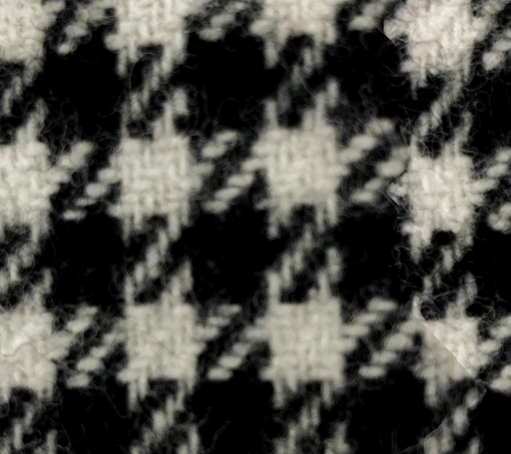 Black & White Lambswool Houndstooth - Grand Le Mar