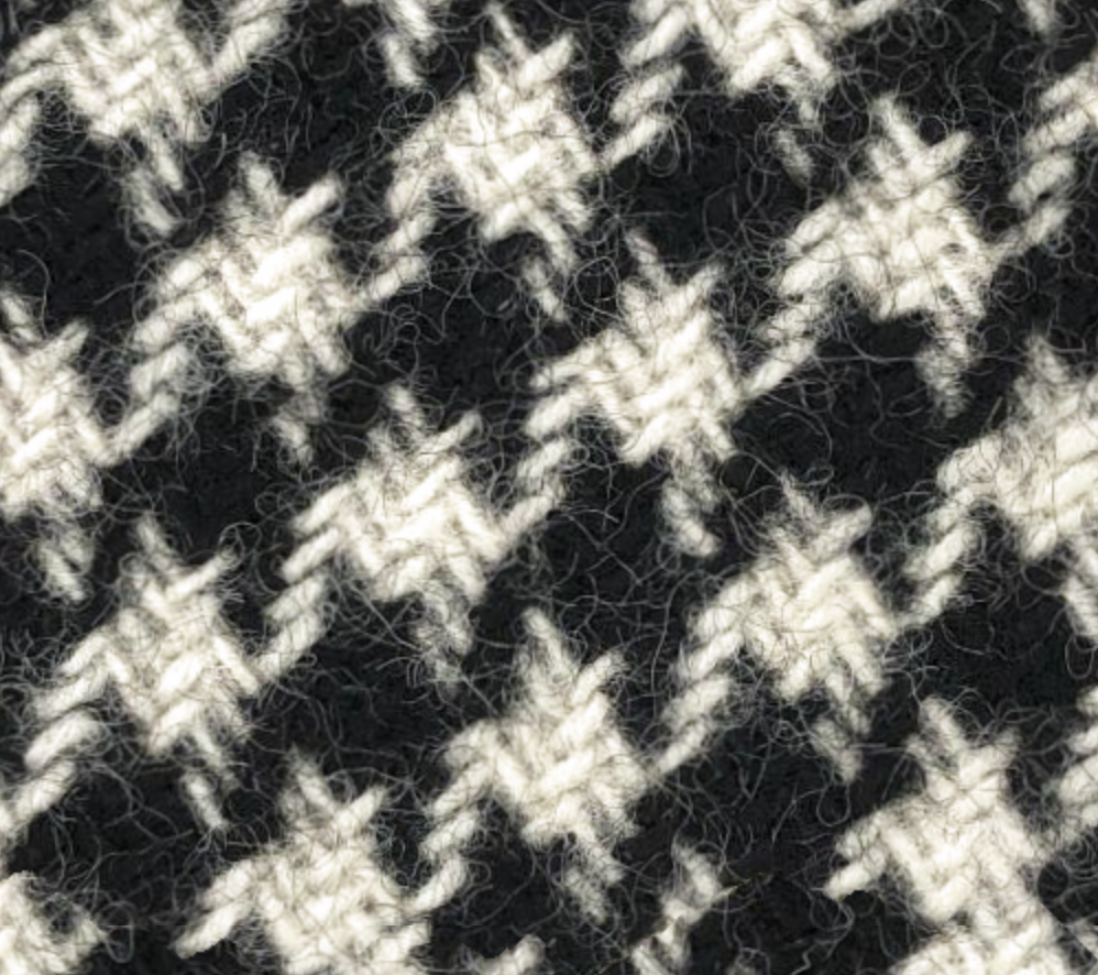 Black & White Lambswool Glencheck - Grand Le Mar