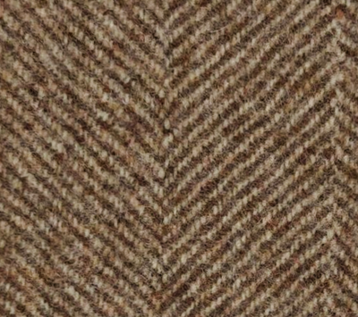 Herringbone Light Brown Flannel Wool