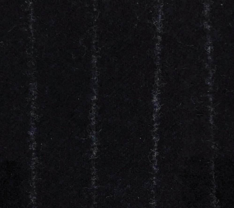 Chalkstripe Navy Blue Flannel Wool - Grand Le Mar