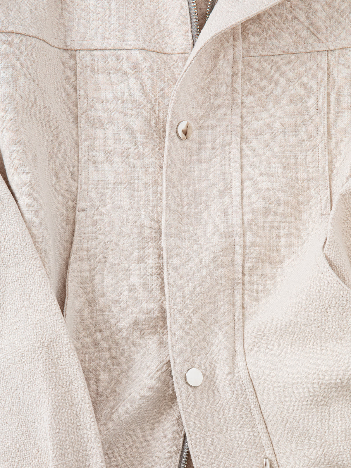 Cream Stonewashed Linen Traveler Jacket