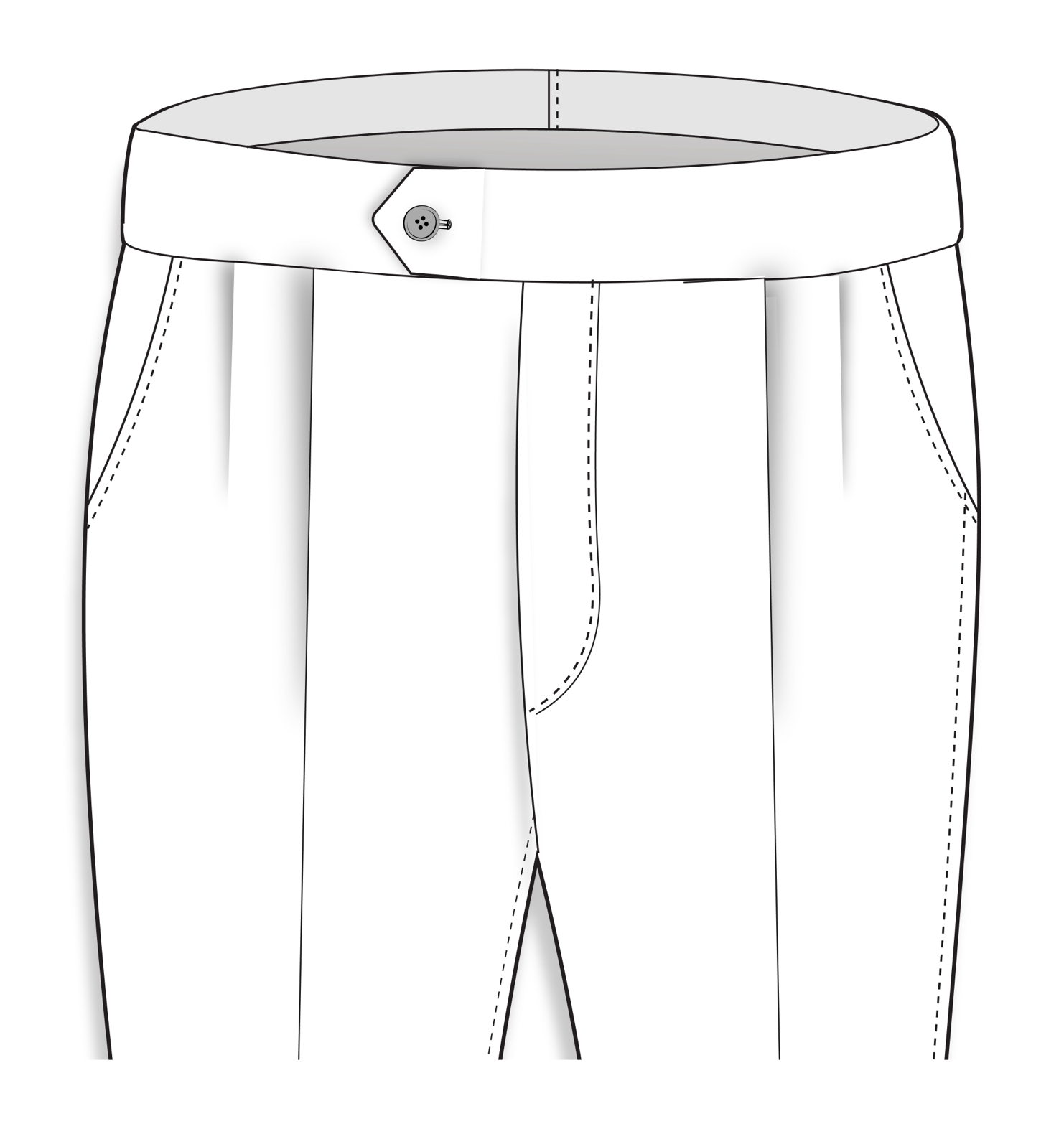 Double Pleats (Outward)