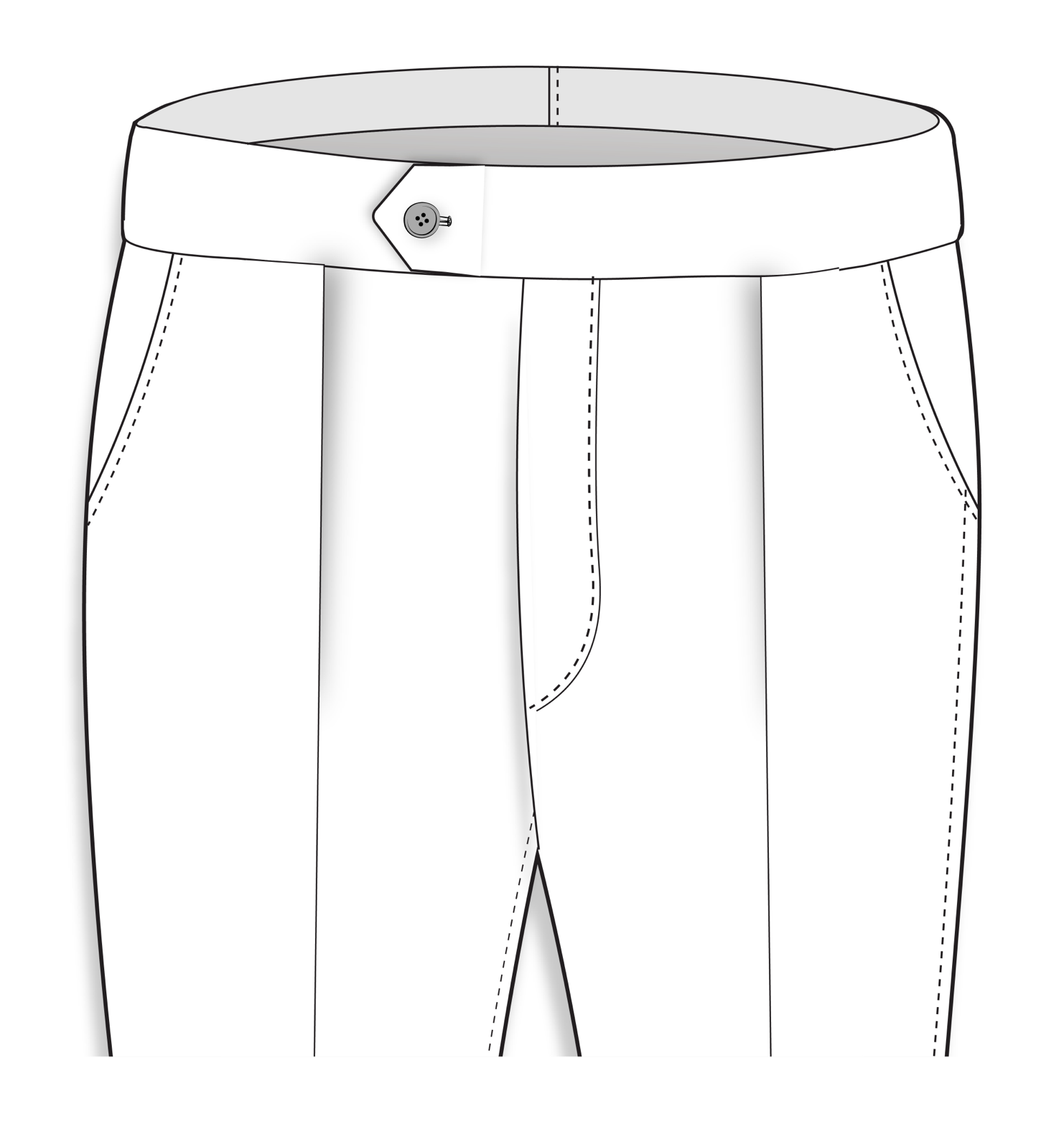 Single Pleats (Inward)