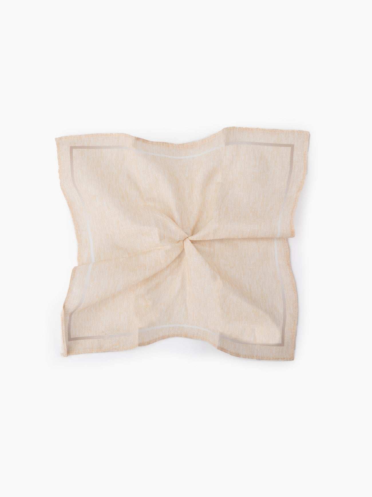 Beige Frame Pocket Square - Grand Le Mar