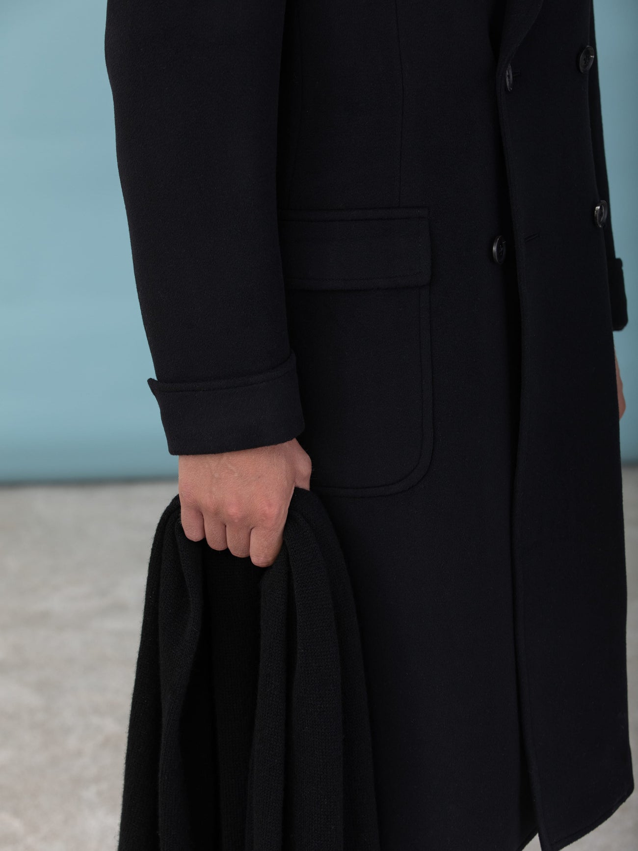 Black Cashmere Coat - Grand Le Mar