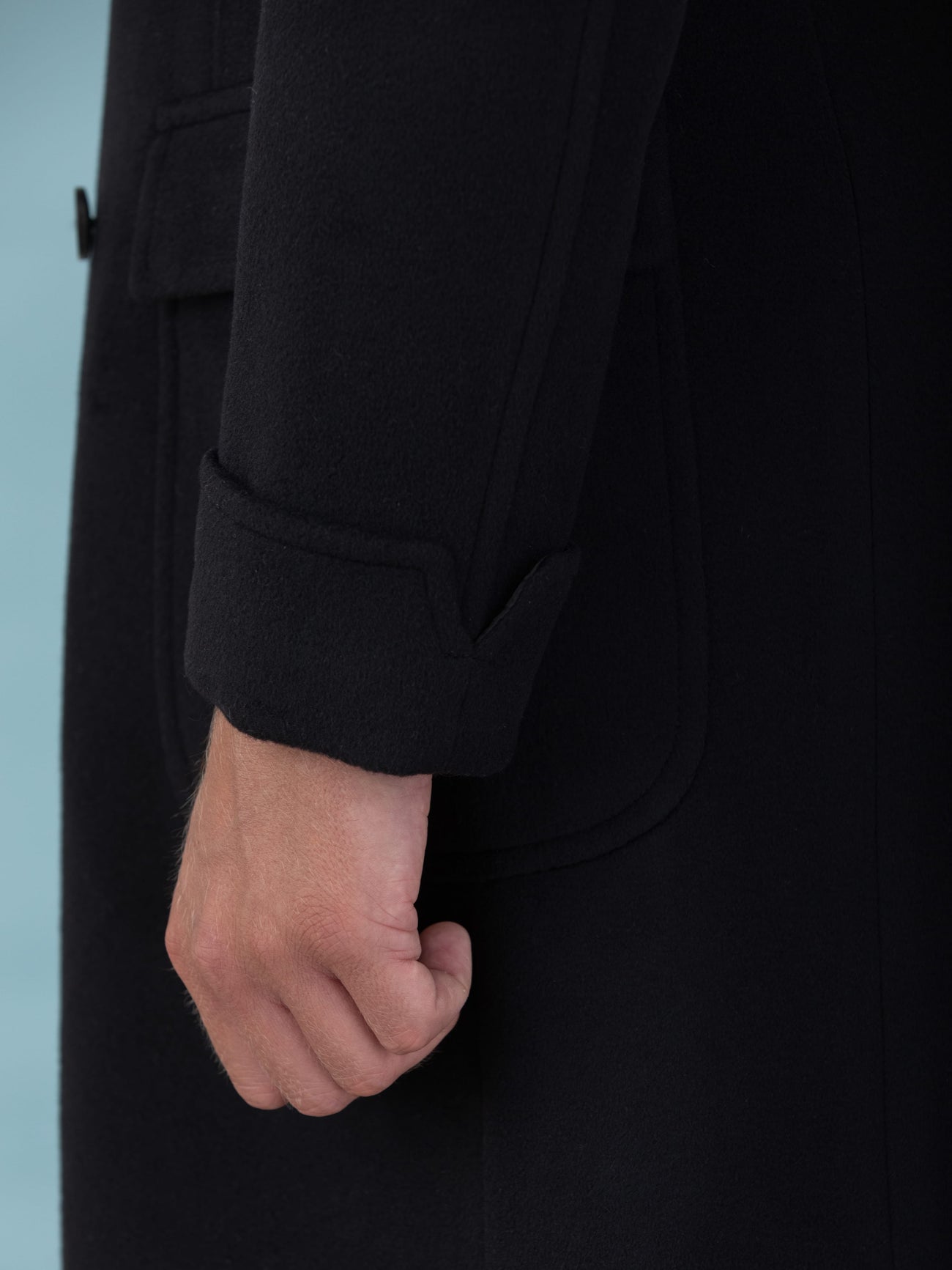 Black Cashmere Coat - Grand Le Mar