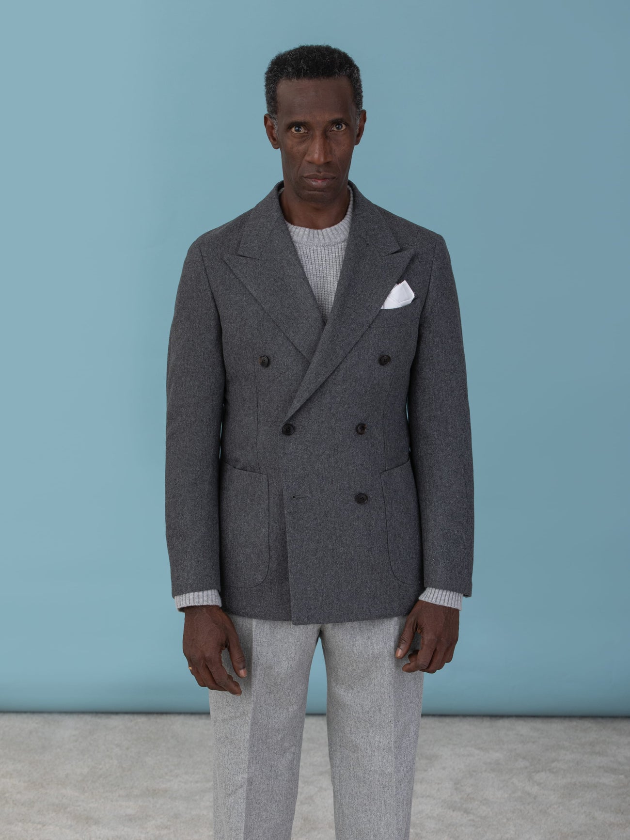 Biella Dark Grey Flannel Jacket - Grand Le Mar