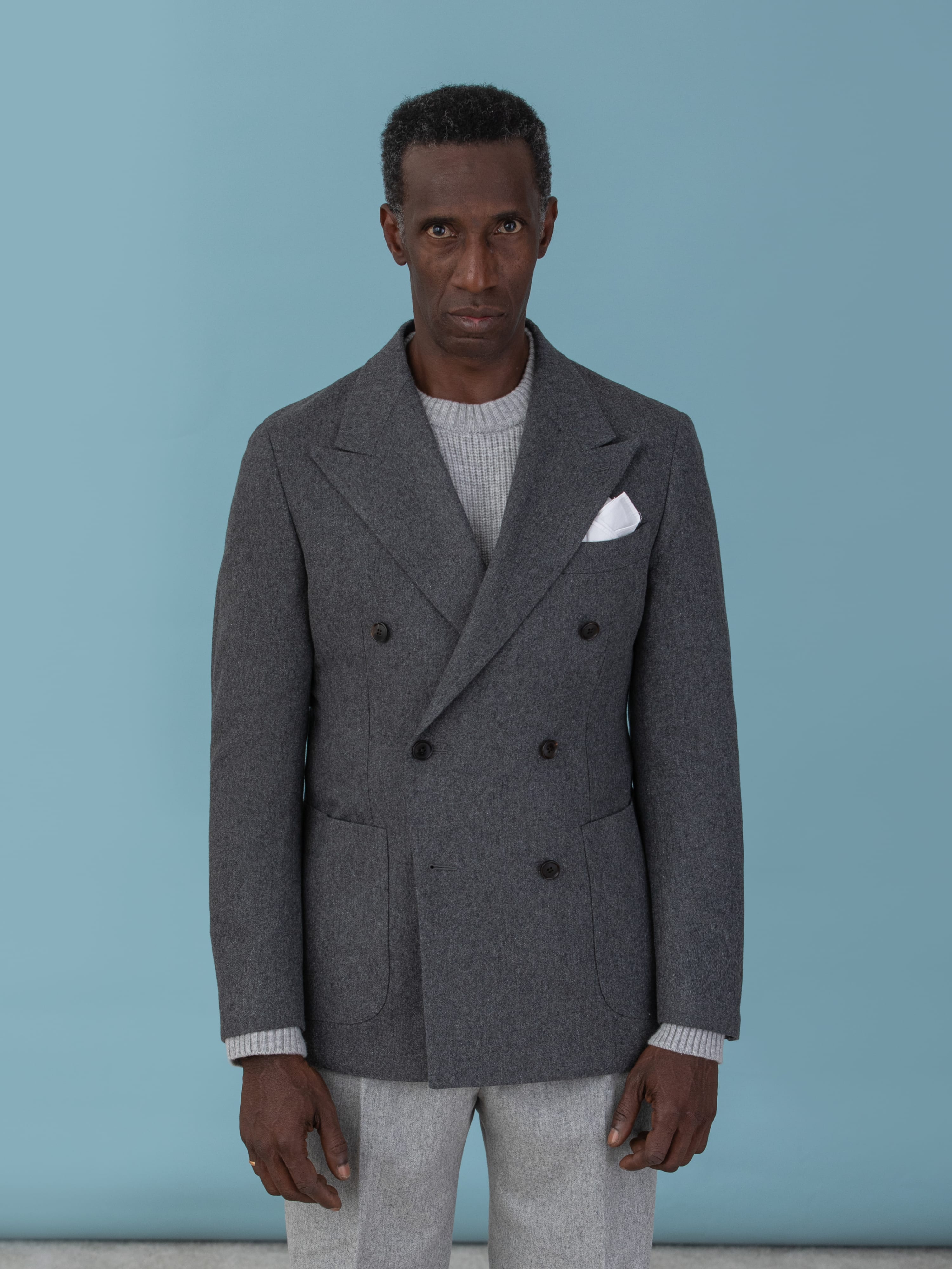 Biella Dark Grey Flannel Jacket - Grand Le Mar