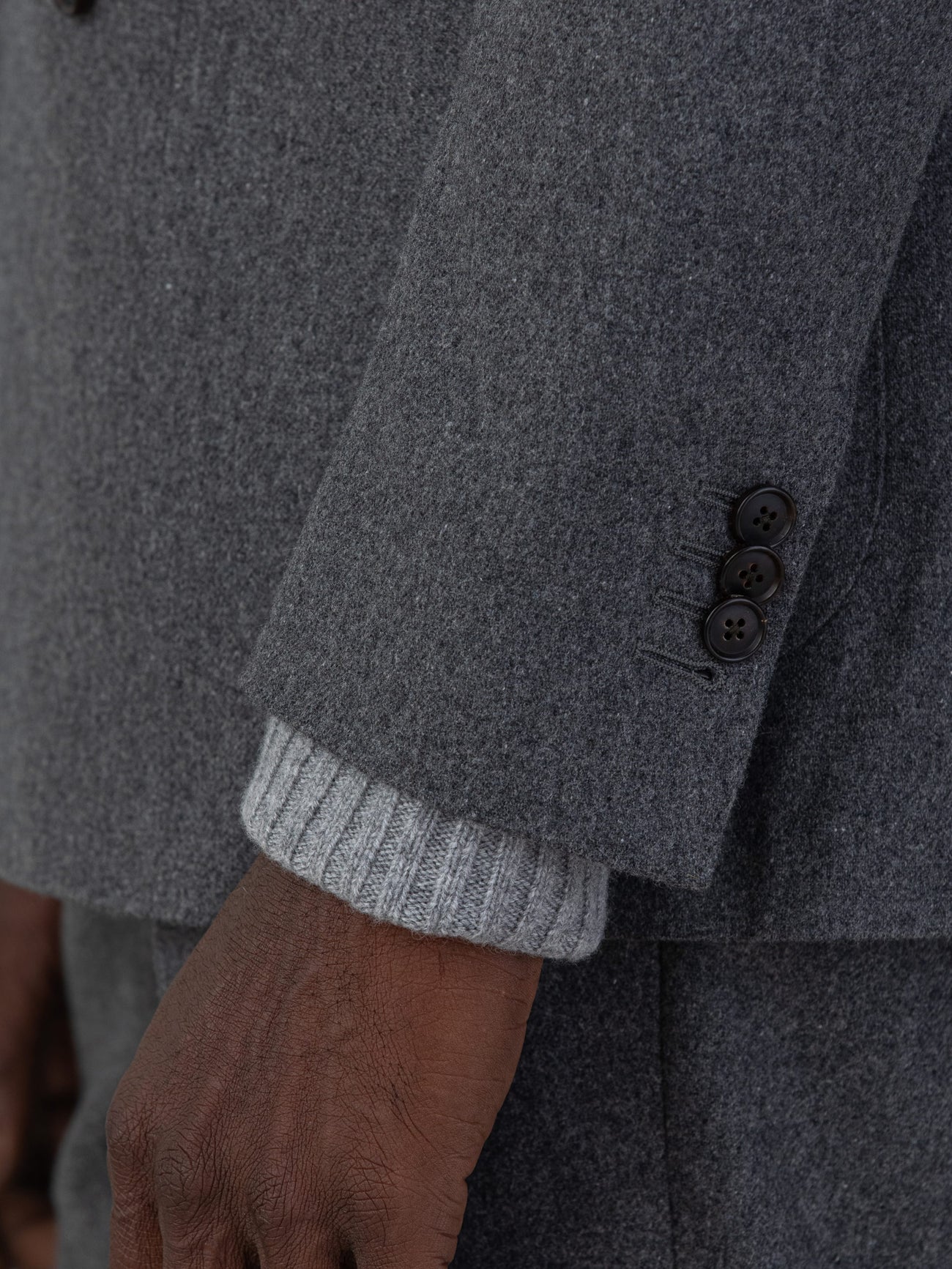 Biella Dark Grey Flannel Jacket - Grand Le Mar