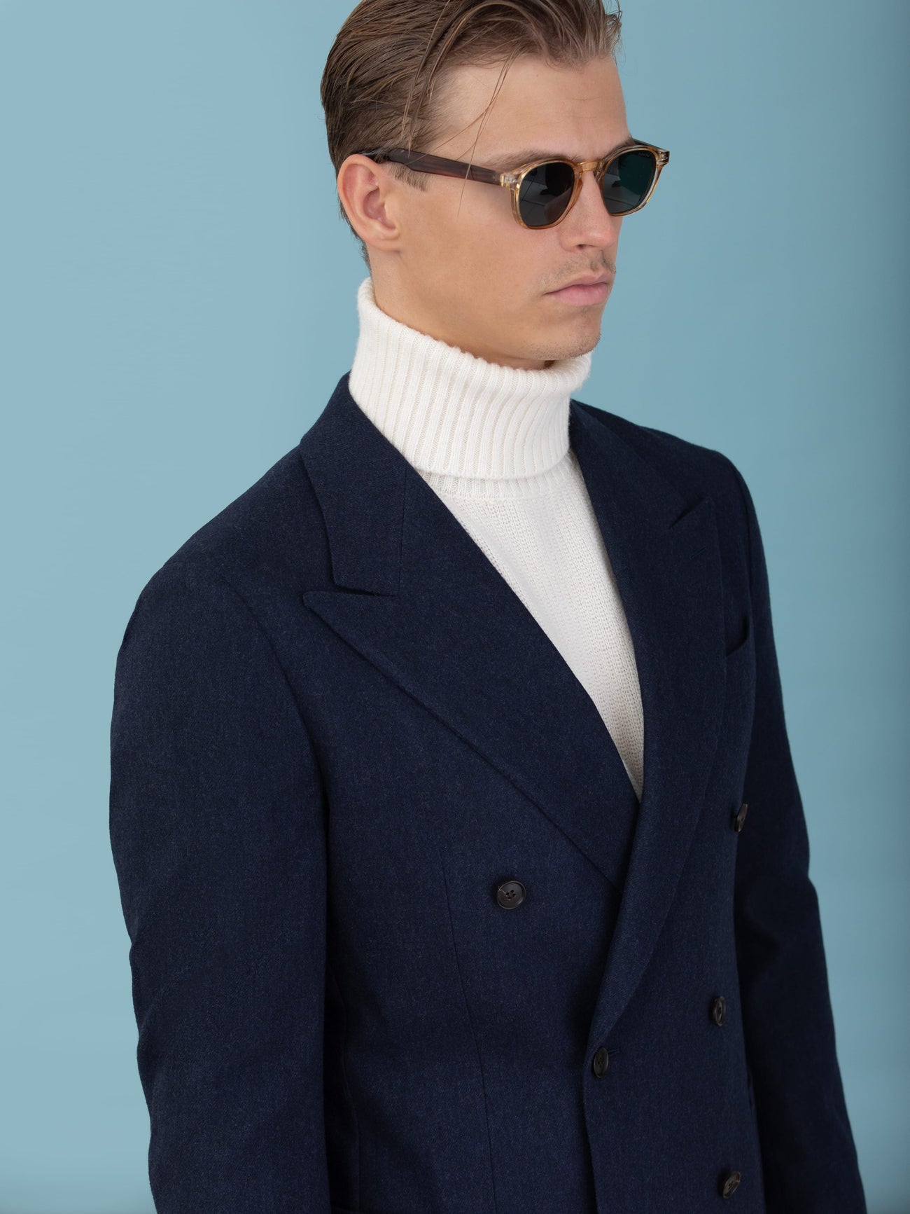 Biella Navy Flannel Jacket - Grand Le Mar