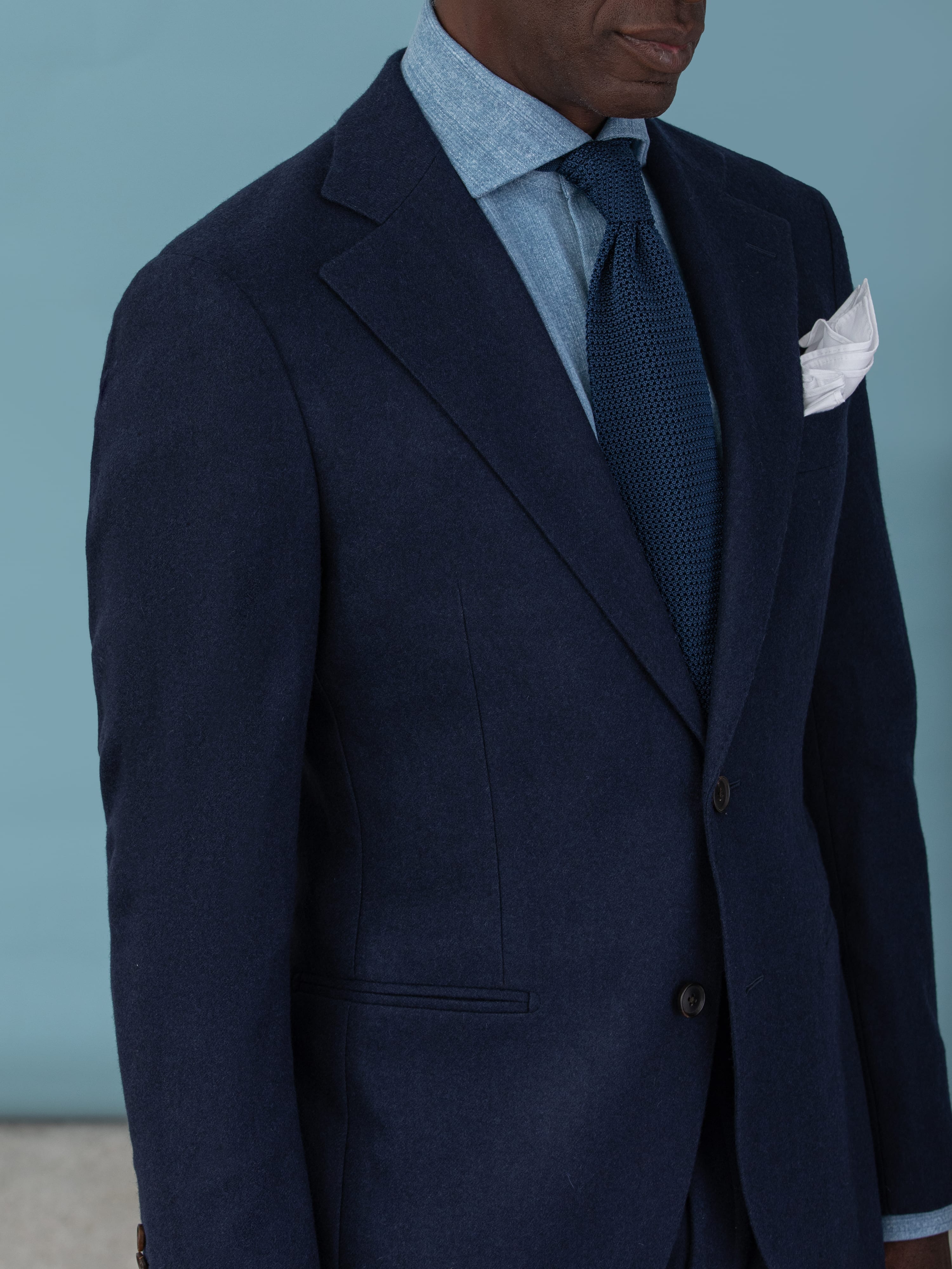 Biella Navy Flannel Jacket - Grand Le Mar