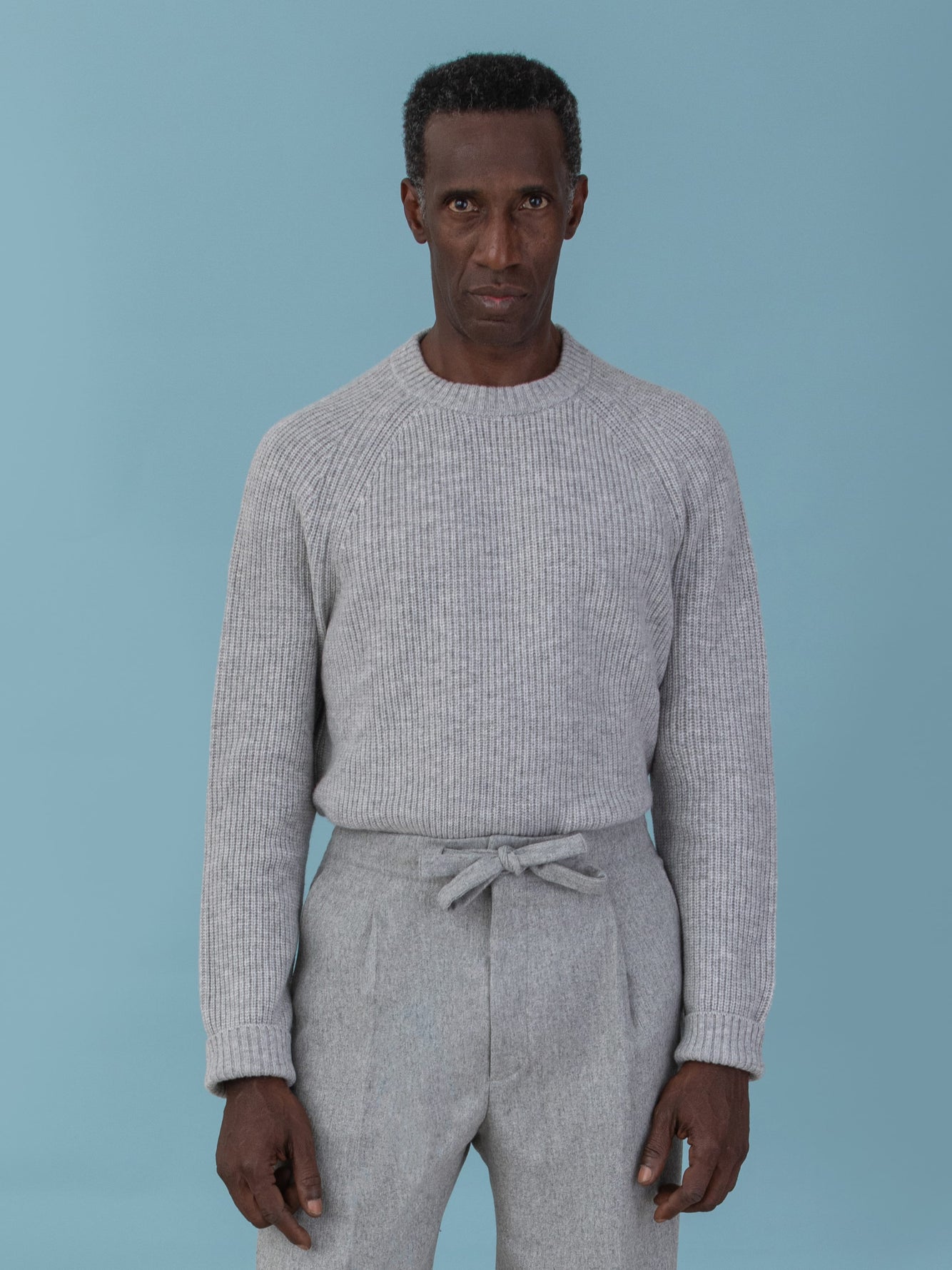 Cashmere Merino Crew Neck Sweater Green | WoolOvers