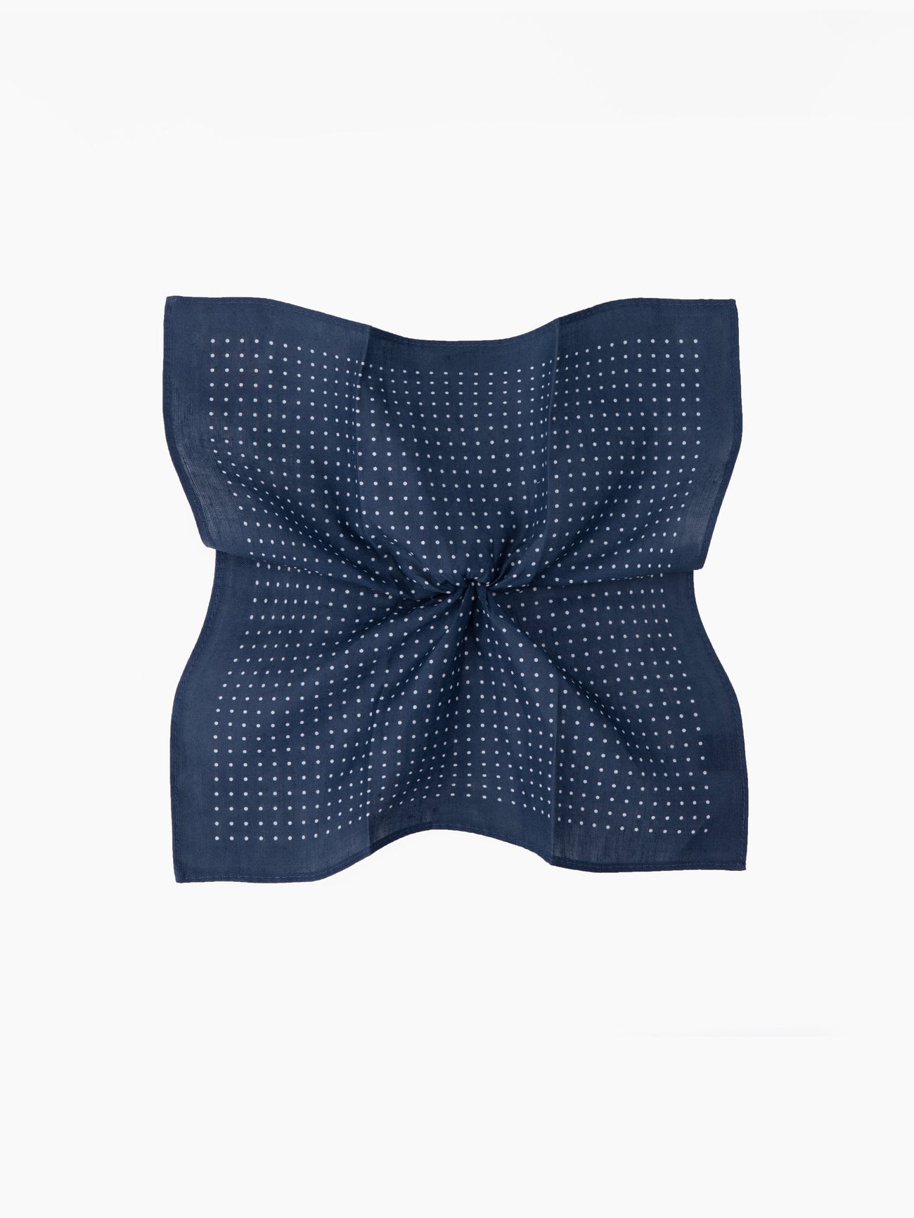 Navy Dots Pocket Square - Grand Le Mar