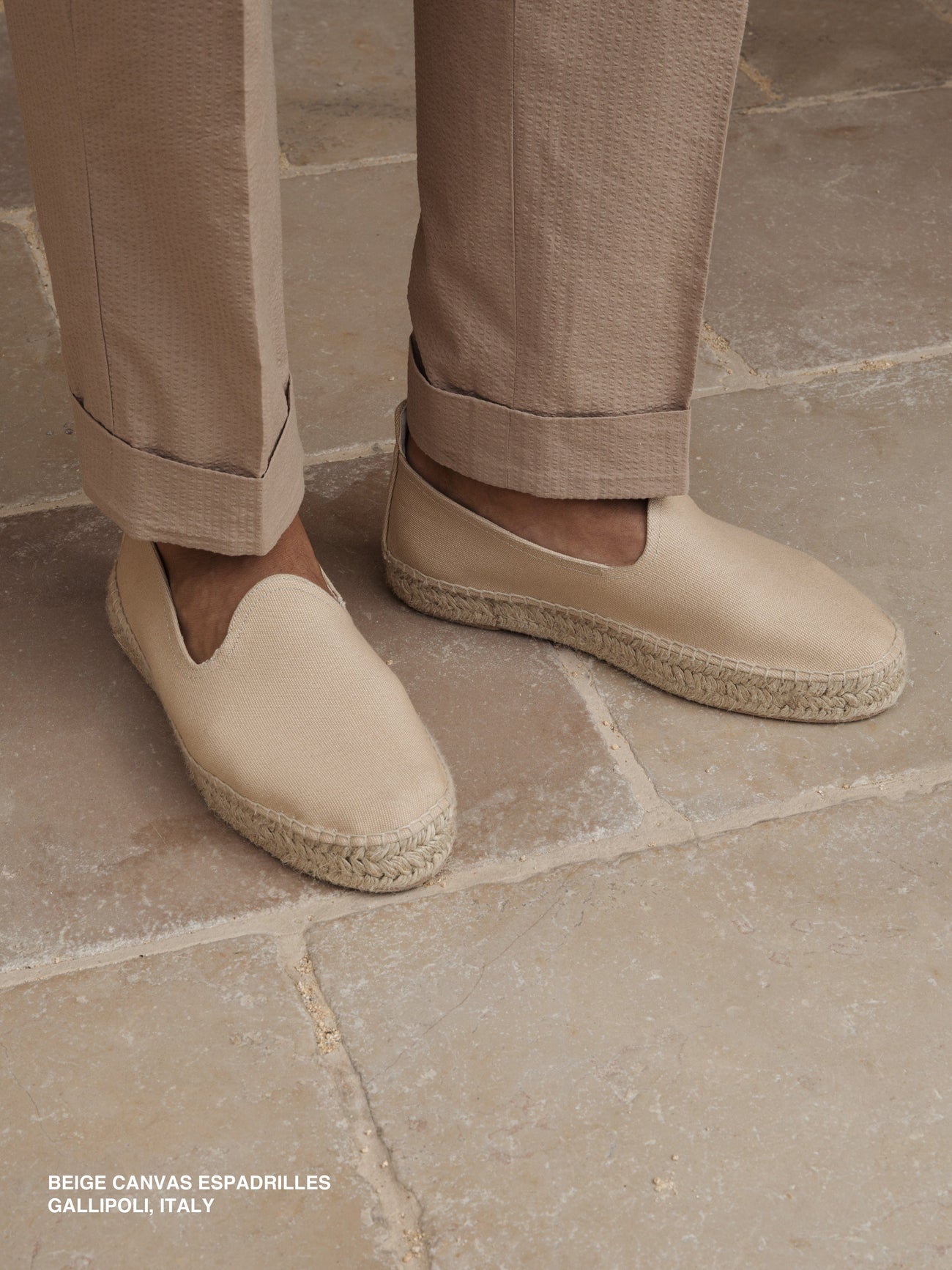 Espadrilles Beige Canvas - Grand Le Mar