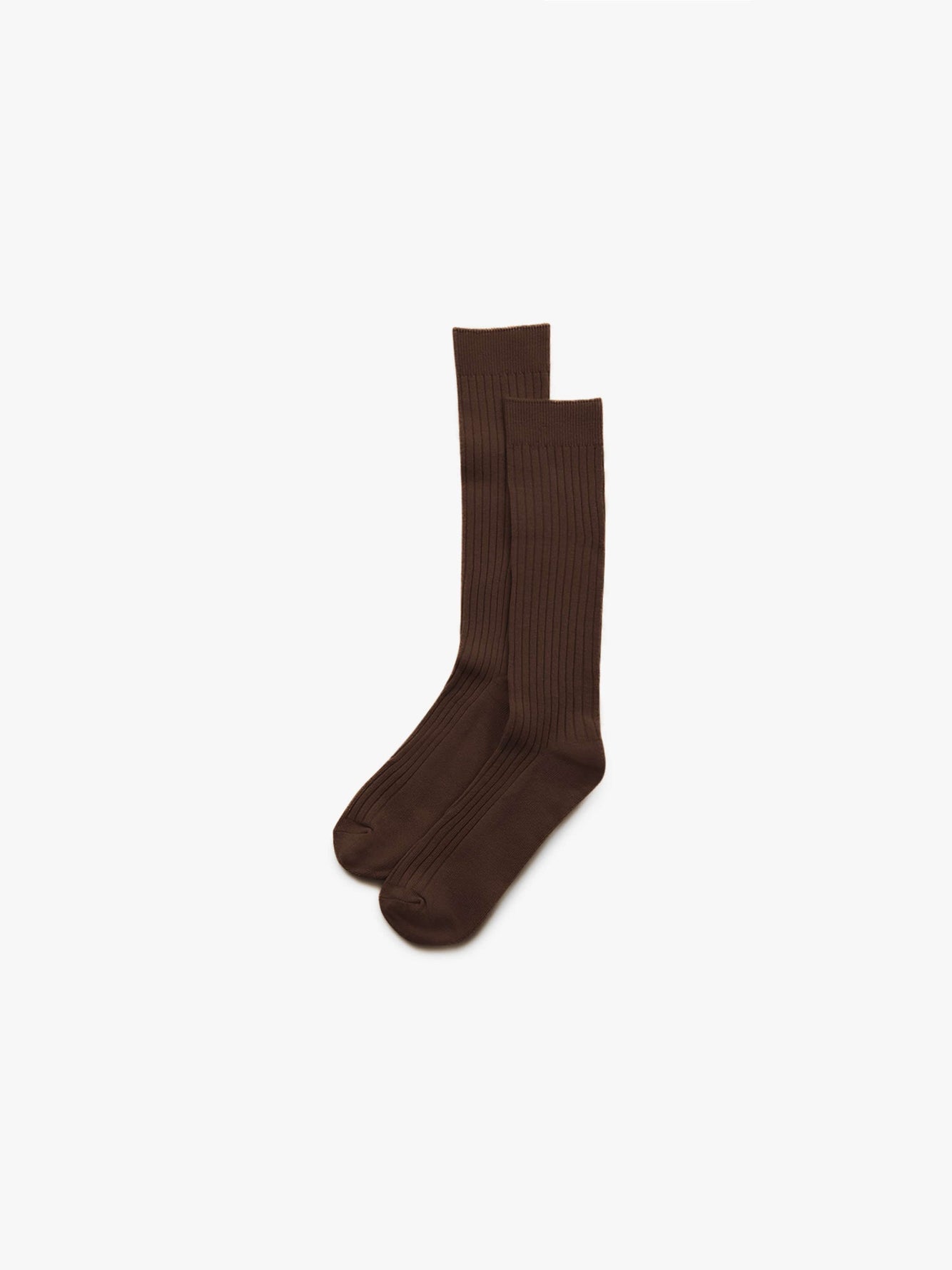 Brown Ribbed Socks - Grand Le Mar