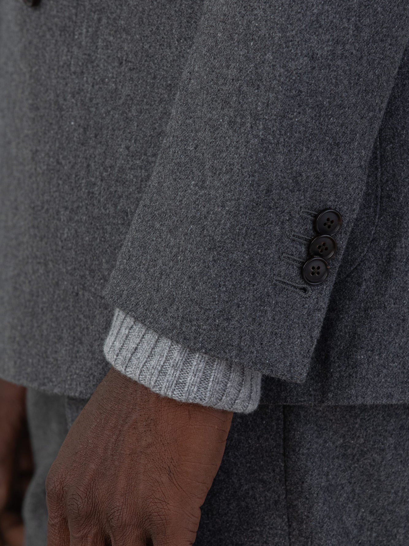 Biella Dark Grey Flannel Suit - Grand Le Mar