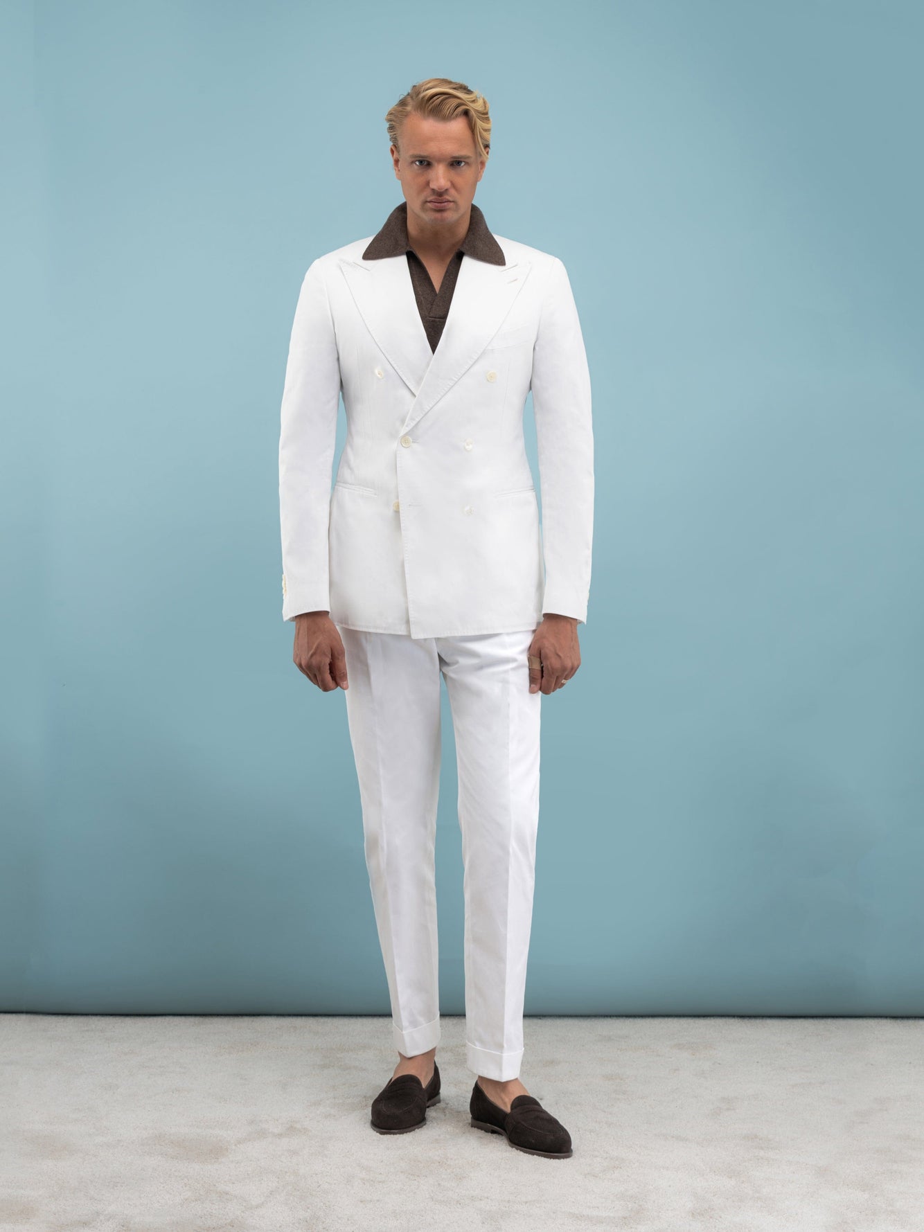 White Cotton Suit - Grand Le Mar