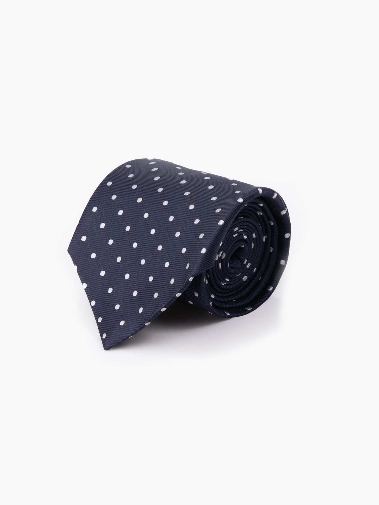 Navy Polka Dot Tie - Grand Le Mar