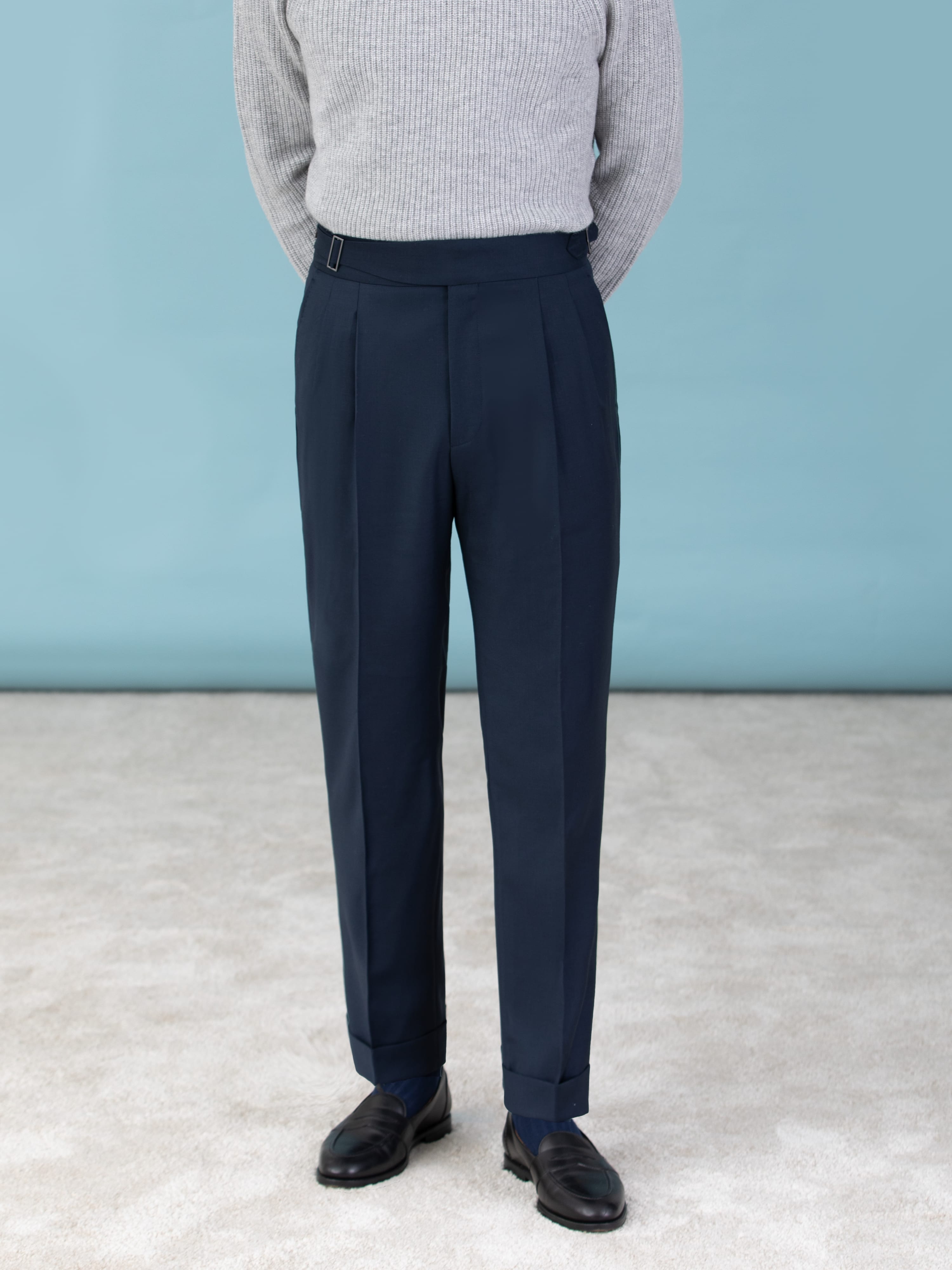 Alexander McQueen Tailored Straight-Leg Suit Trousers in Navy - Kate  Middleton Pants - Kate's Closet