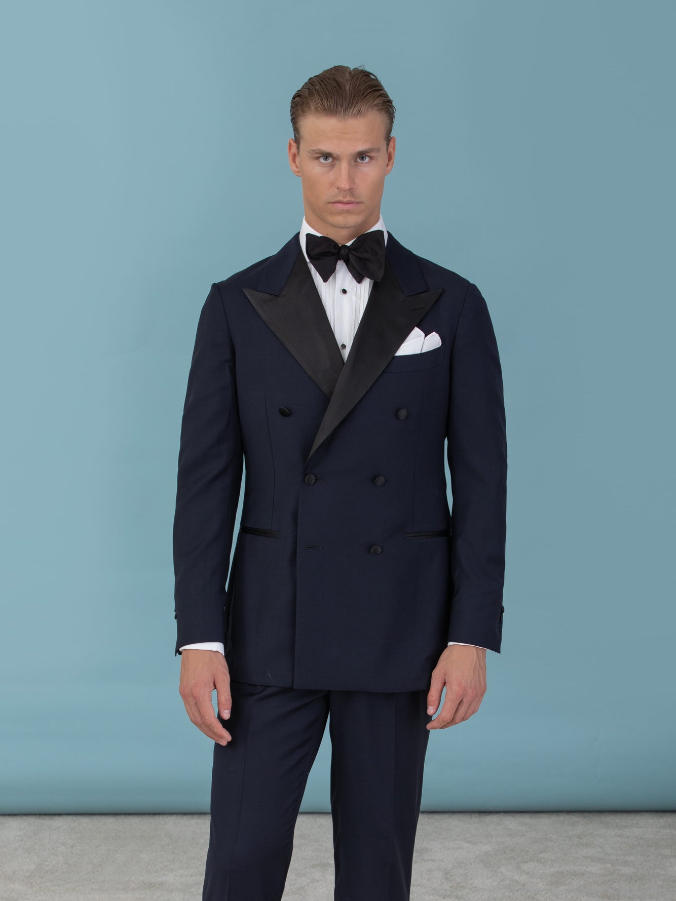 Midnight Blue Super 130's Tuxedo Suit - Grand Le Mar