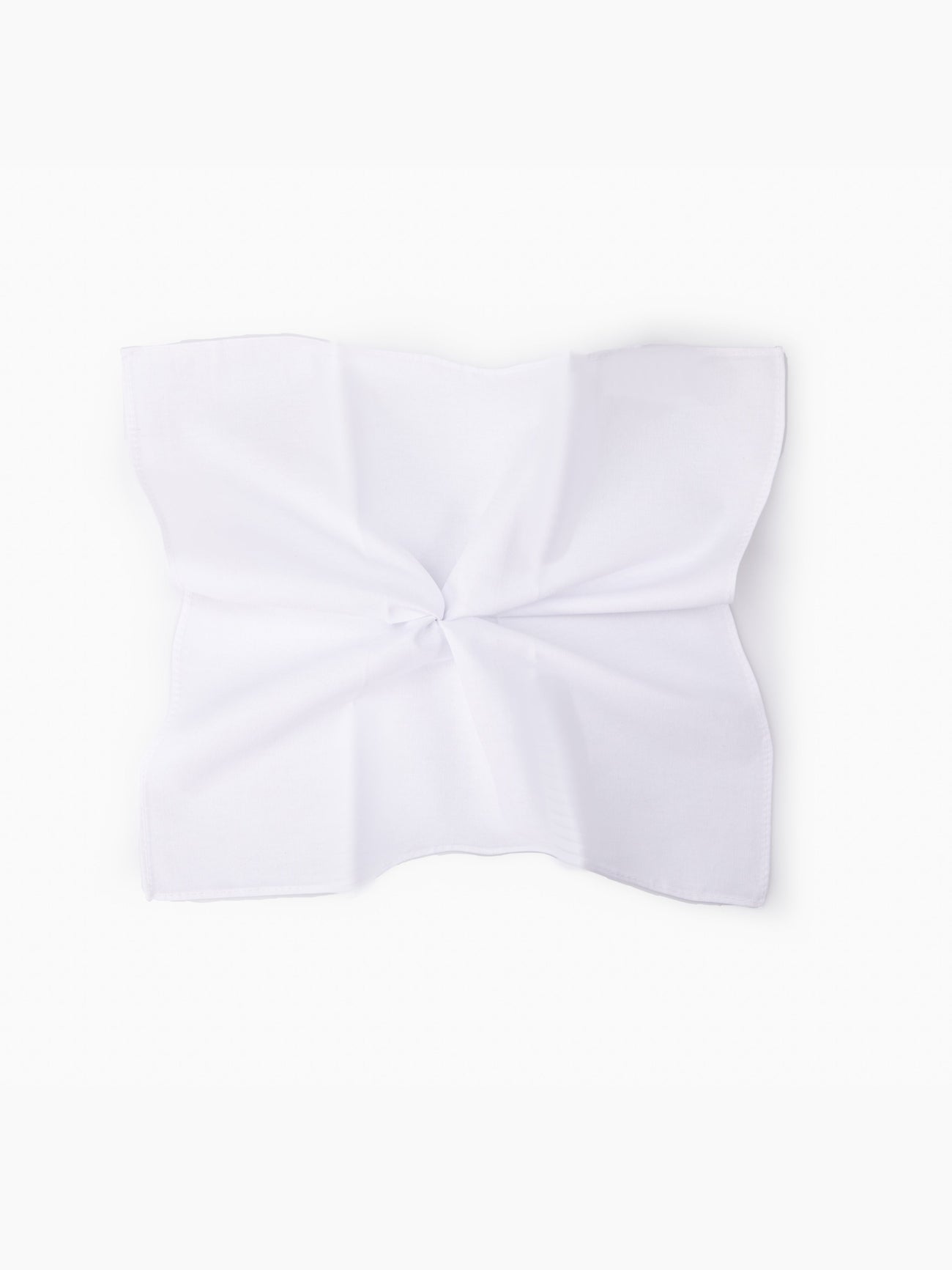 White Cotton Pocket Square - Grand Le Mar