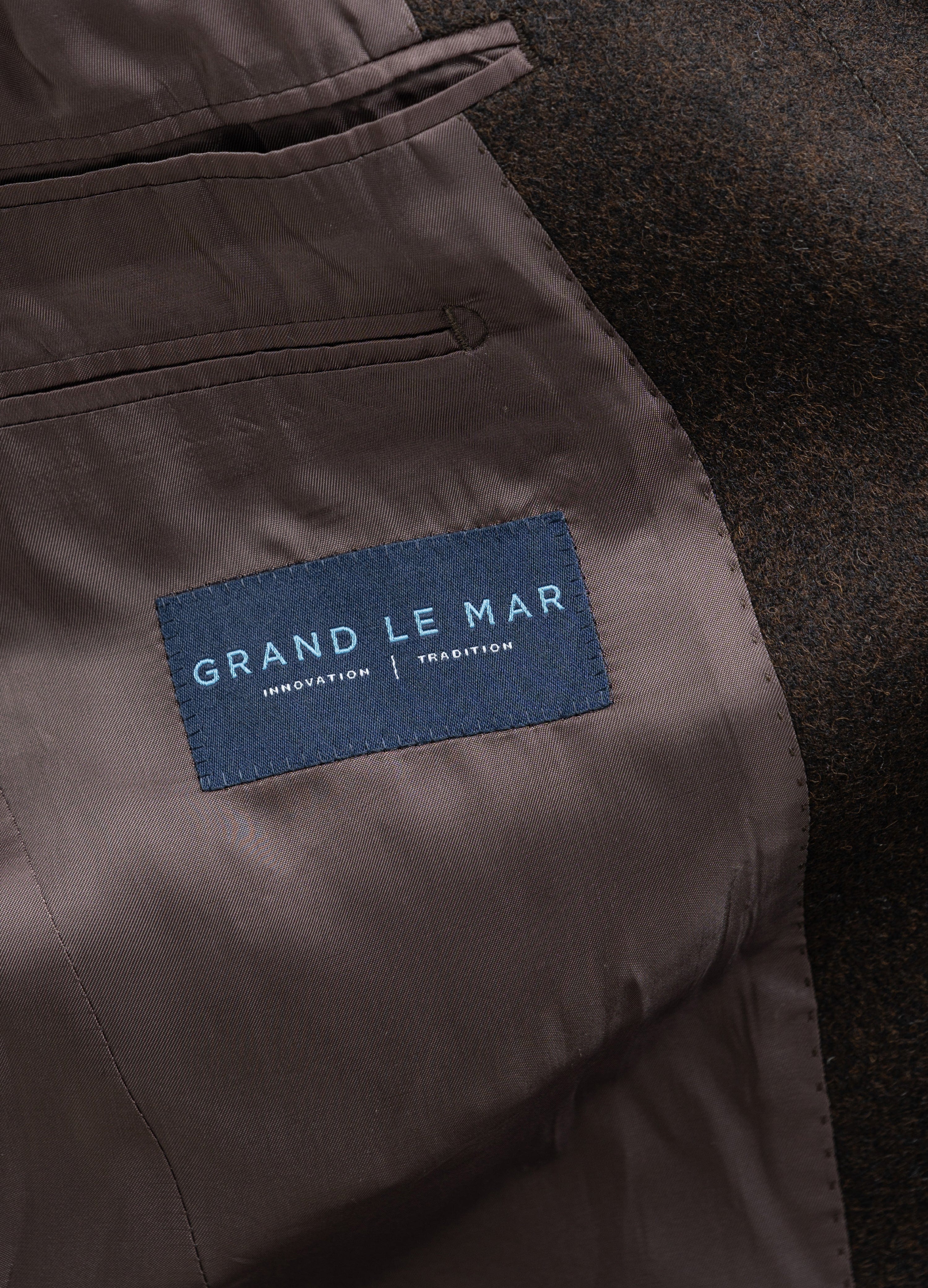 Belted Brown Lambswool Coat - Grand Le Mar