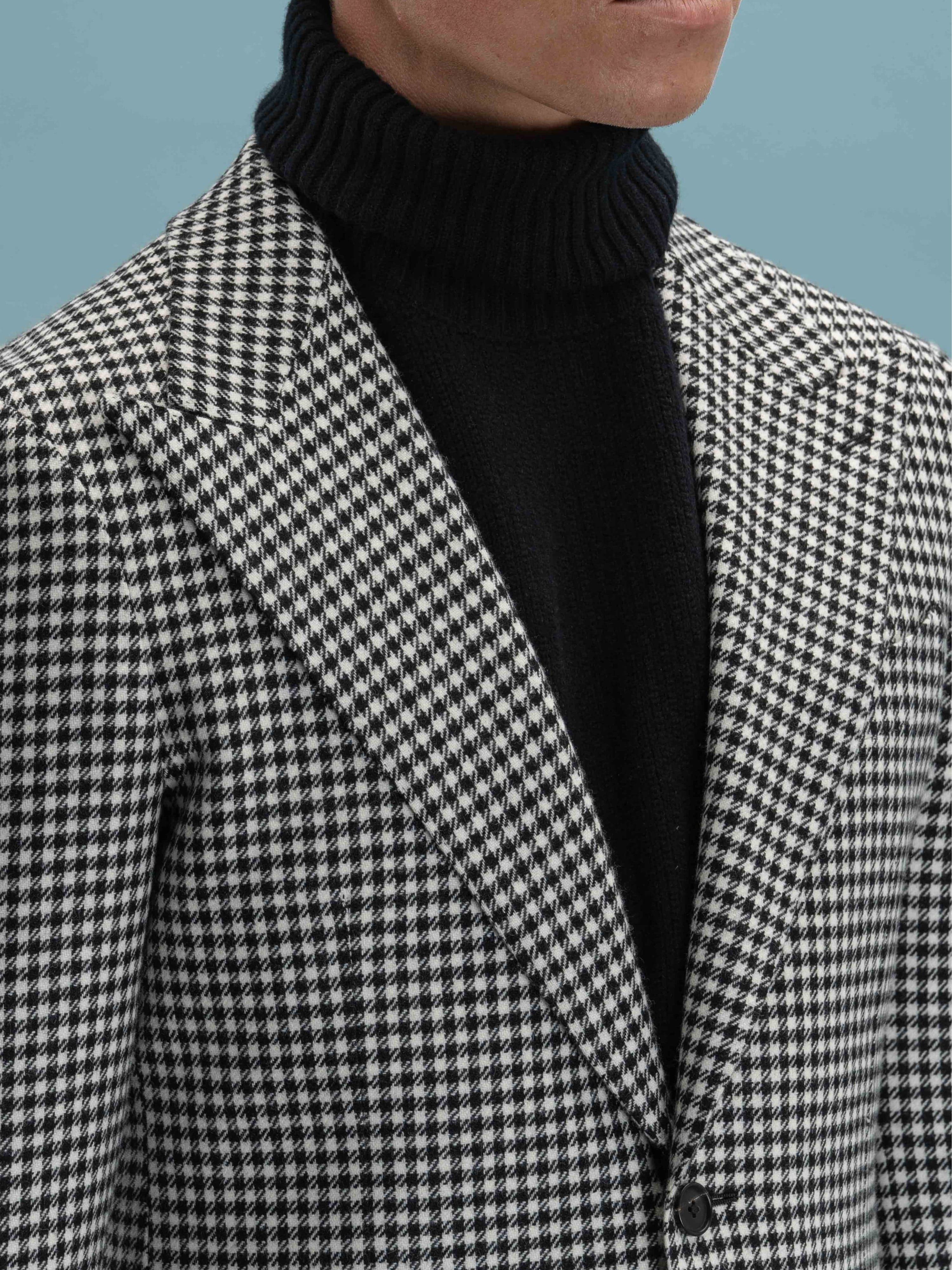 Houndstooth Lambswool Jacket - Grand Le Mar
