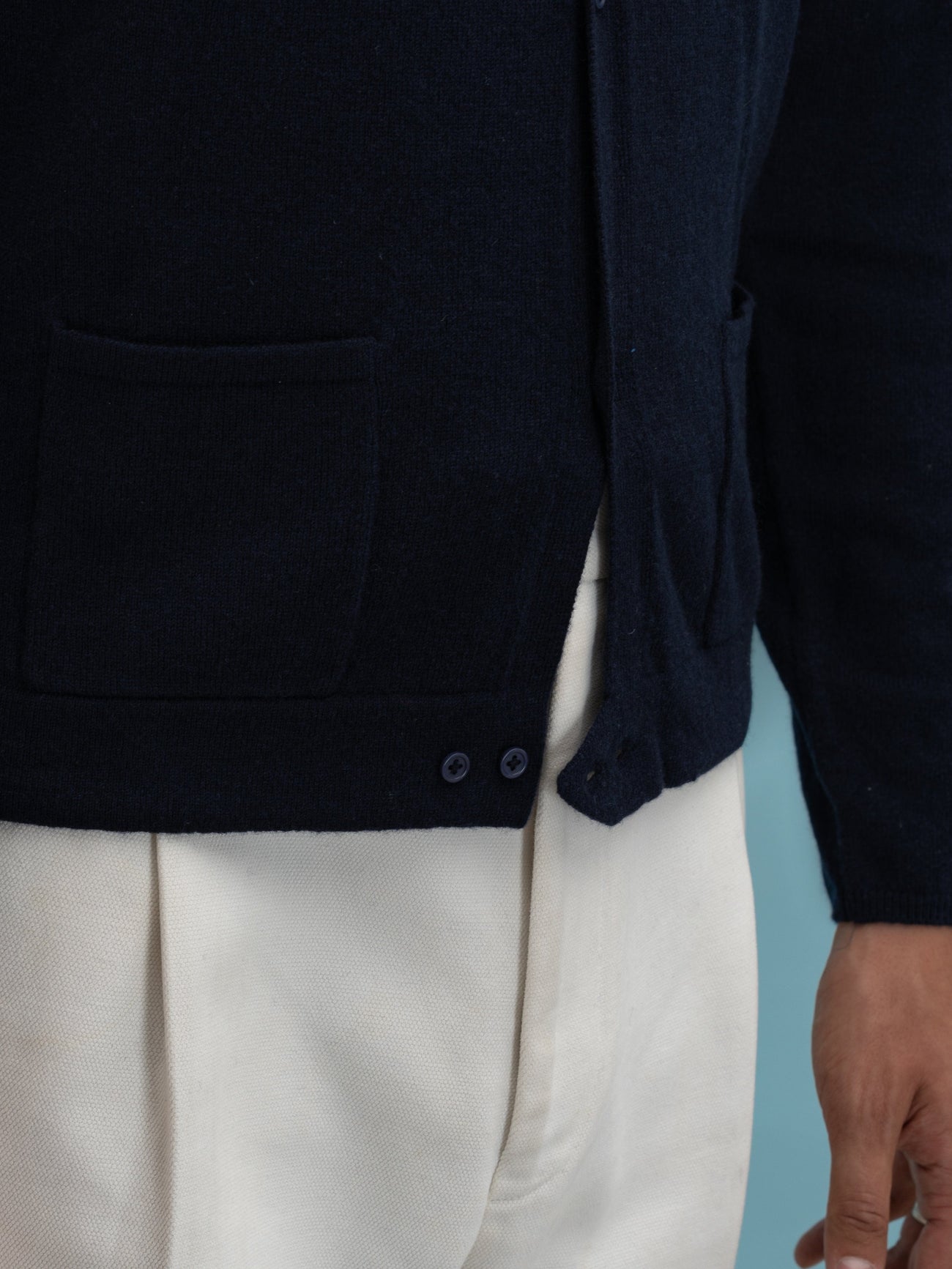 Navy Greenleaf Cardigan - Grand Le Mar